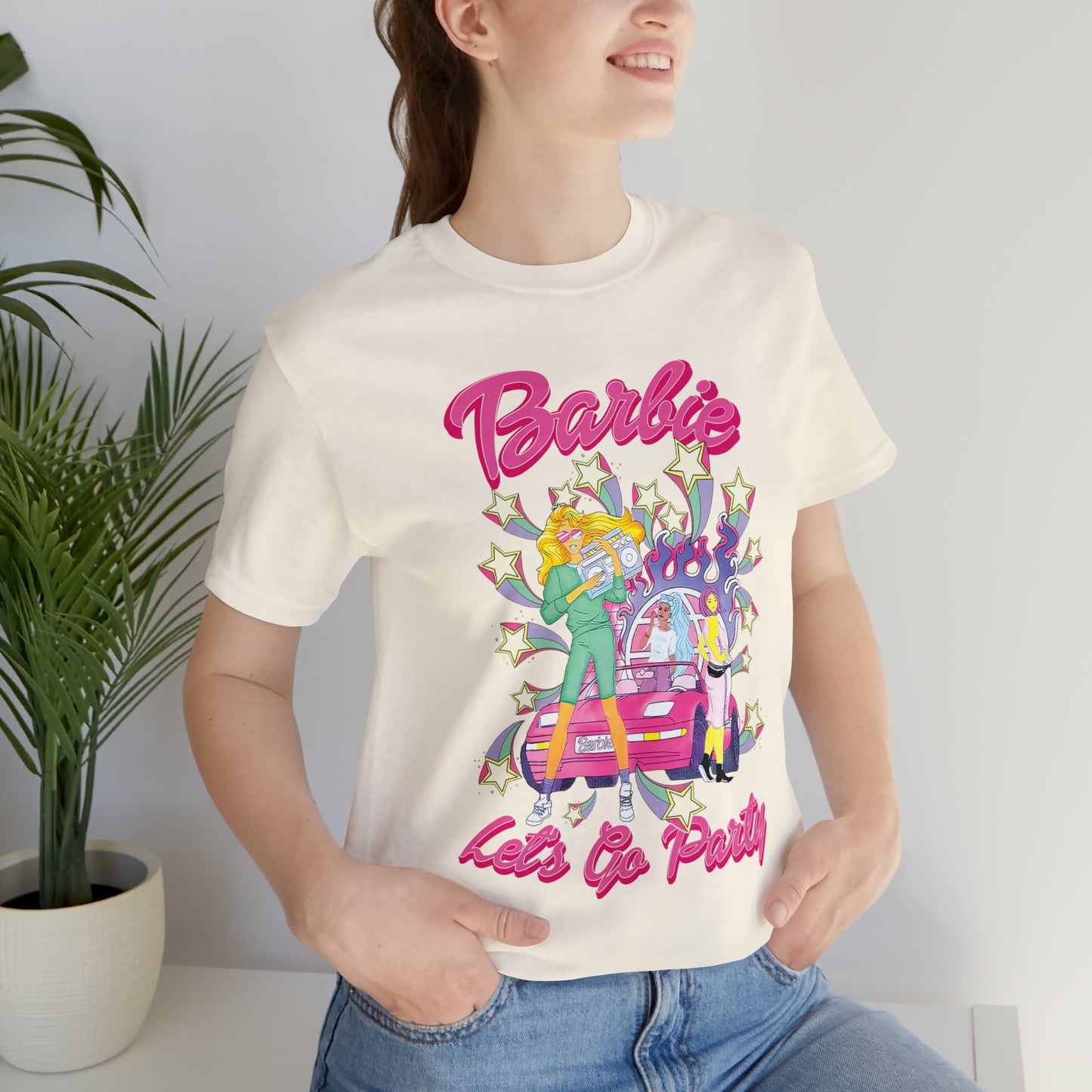 Oversized Barbie Party Graphic Tee
