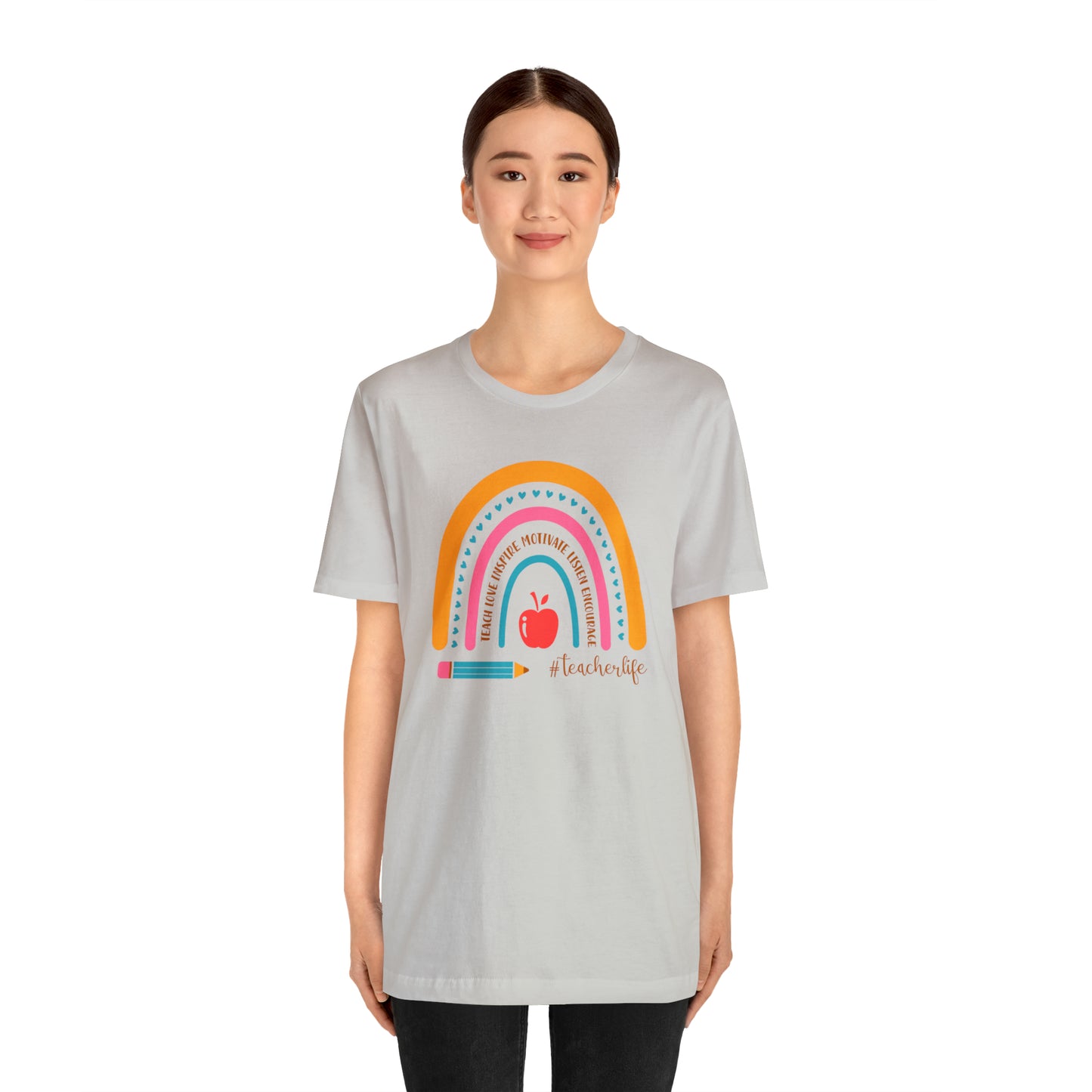 Teacher Rainbow Tee