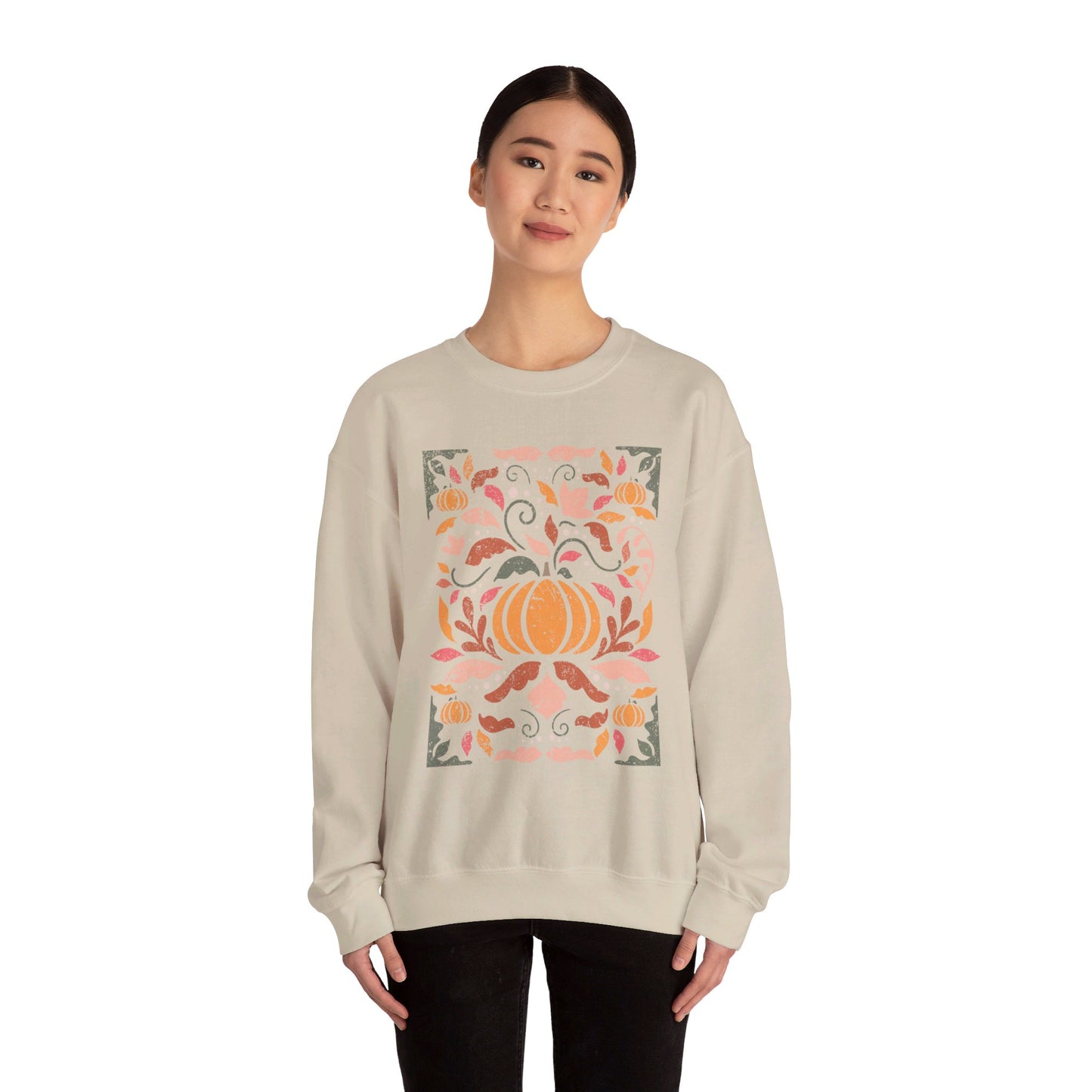 Abstract Pumpkin Crewneck