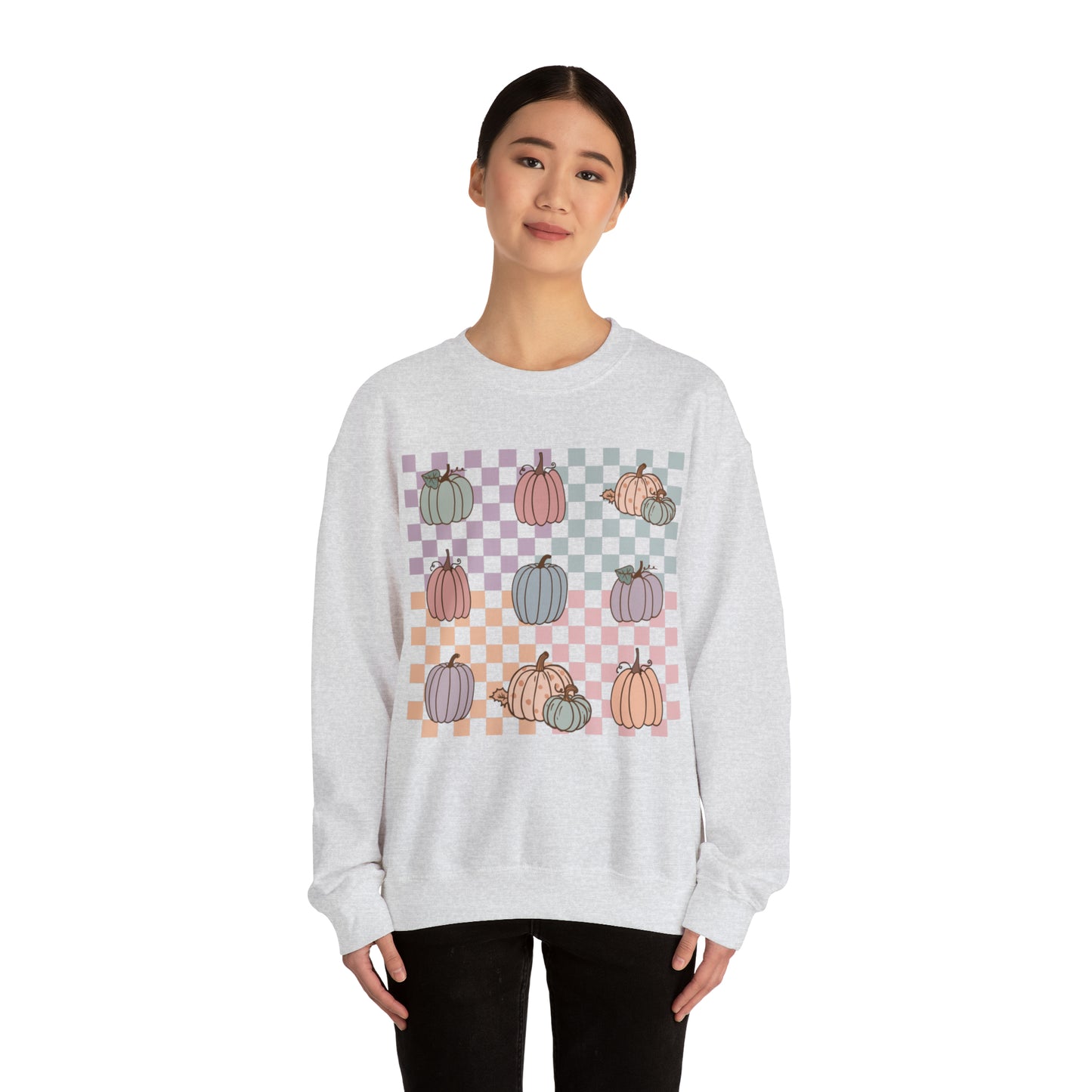 Pumpkin Grid Sweatshirt