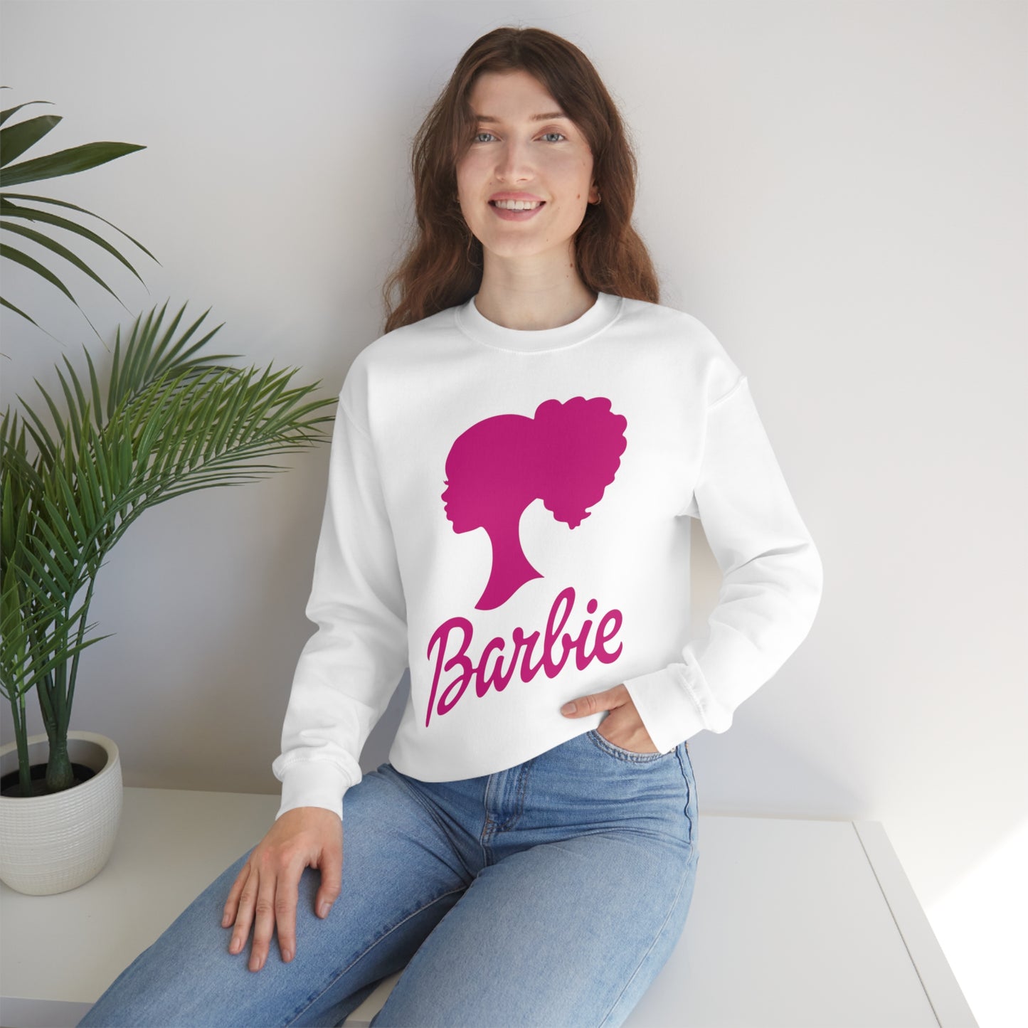 Curly Barbie Silhouette Sweatshirt
