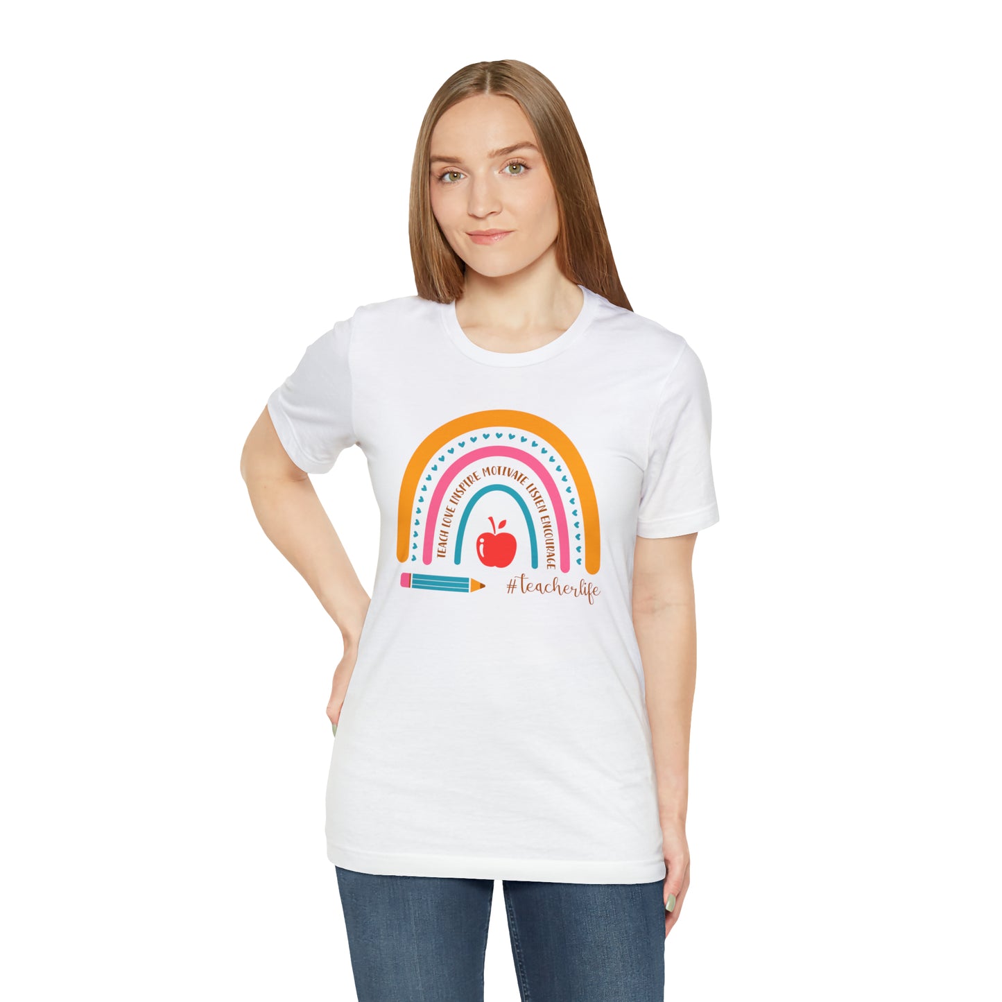 Teacher Rainbow Tee