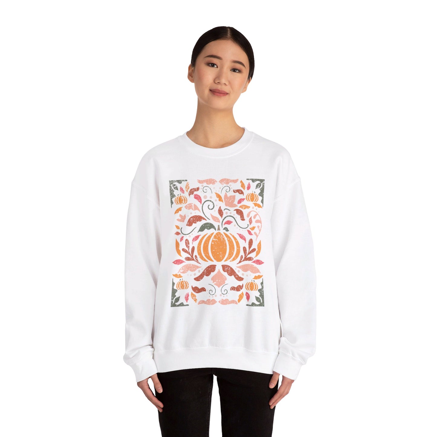 Abstract Pumpkin Crewneck