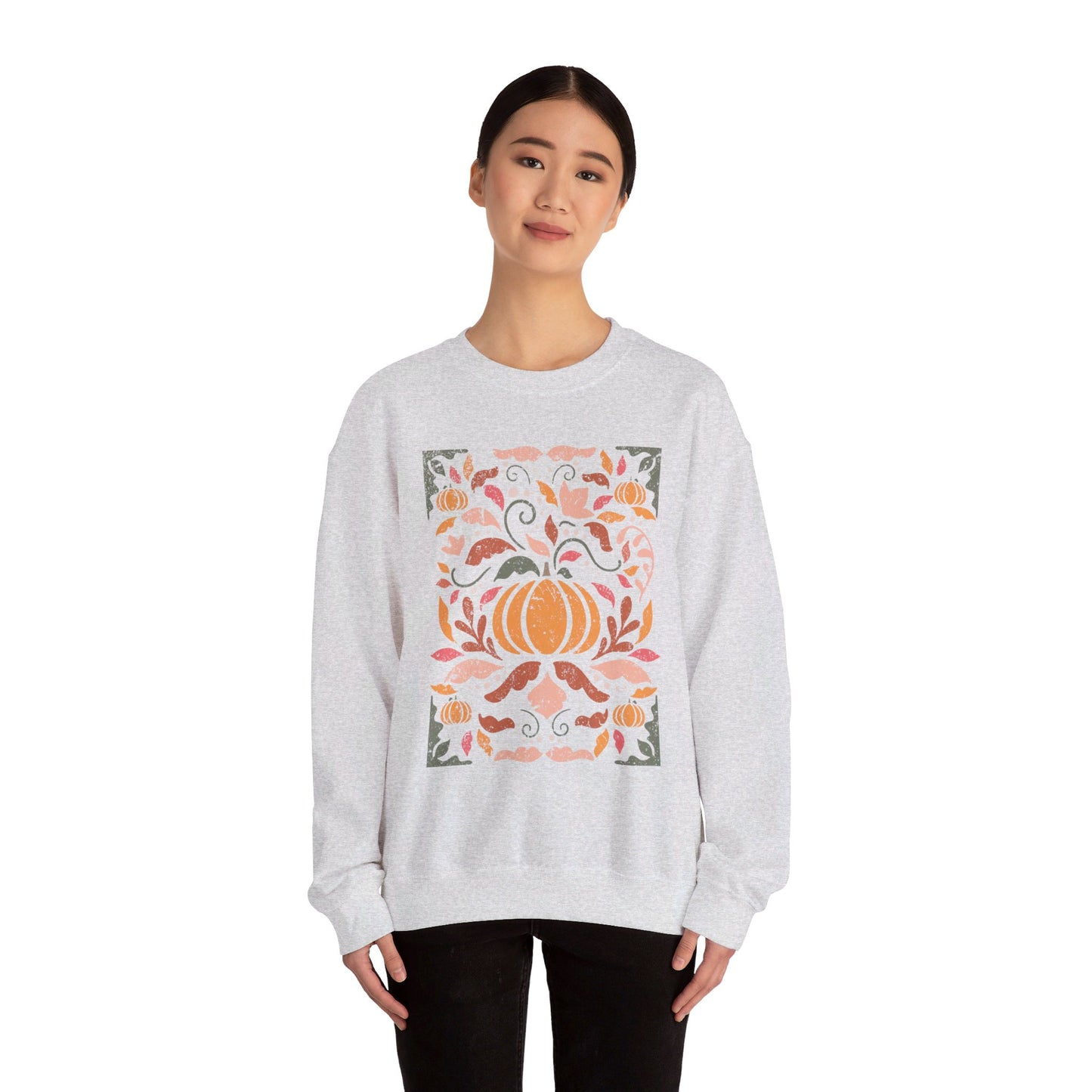 Abstract Pumpkin Crewneck