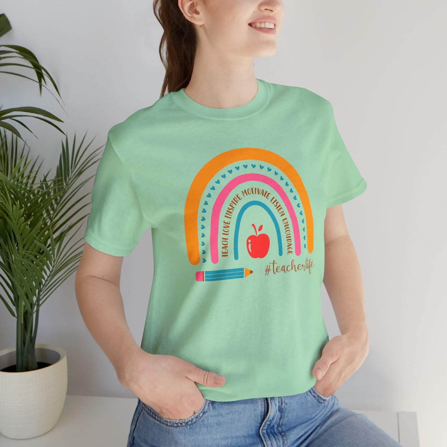 Teacher Rainbow Tee