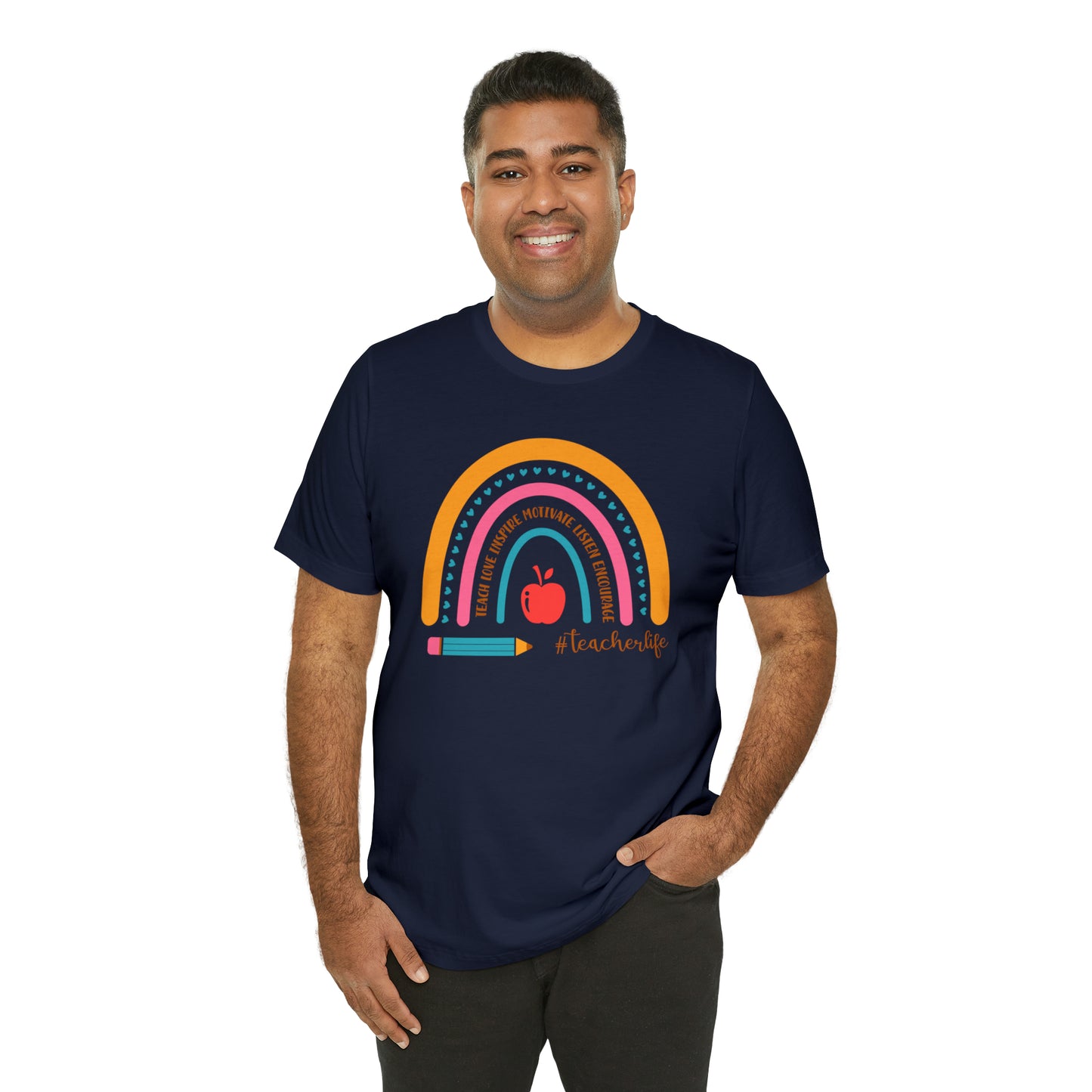 Teacher Rainbow Tee