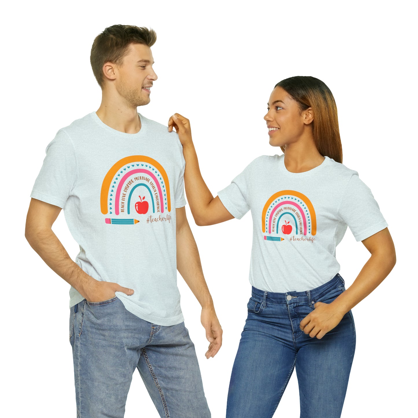 Teacher Rainbow Tee