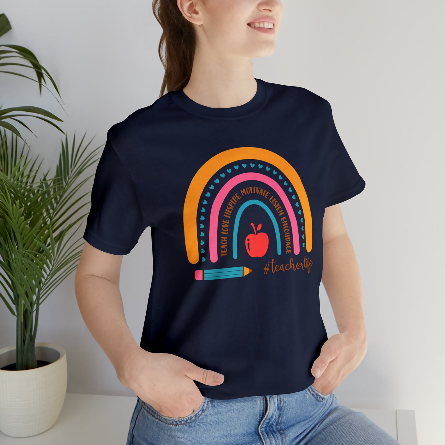 Teacher Rainbow Tee