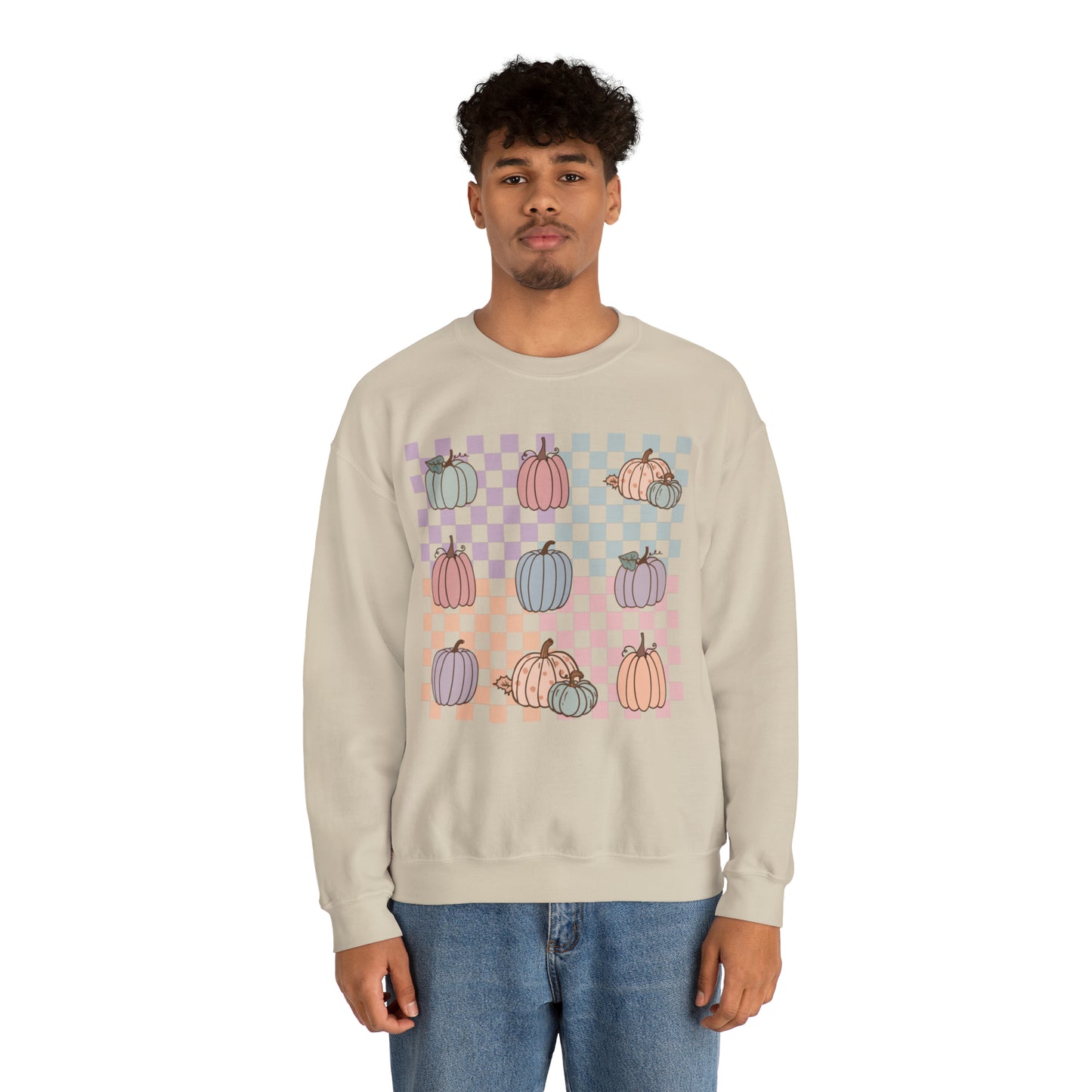 Pumpkin Grid Sweatshirt