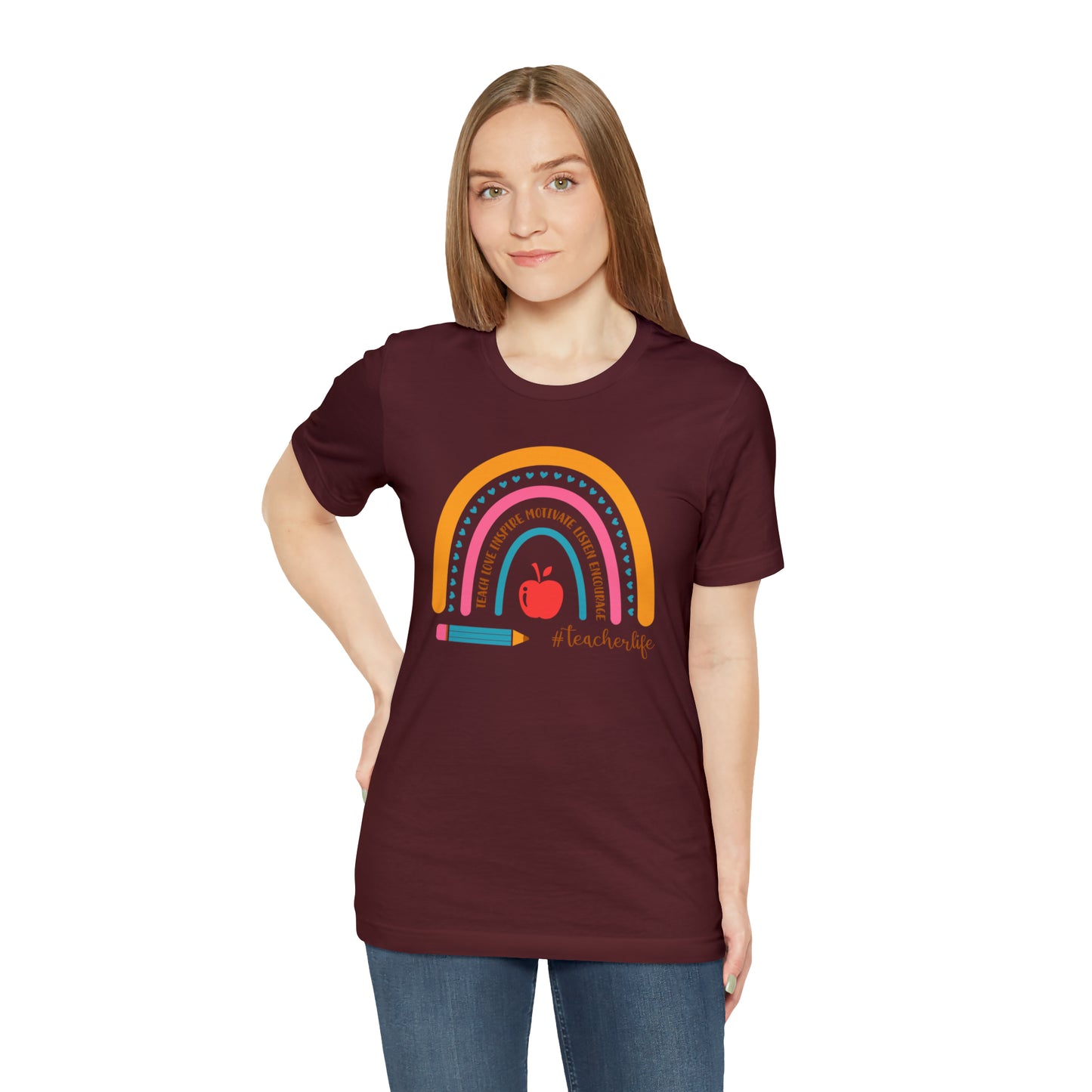Teacher Rainbow Tee