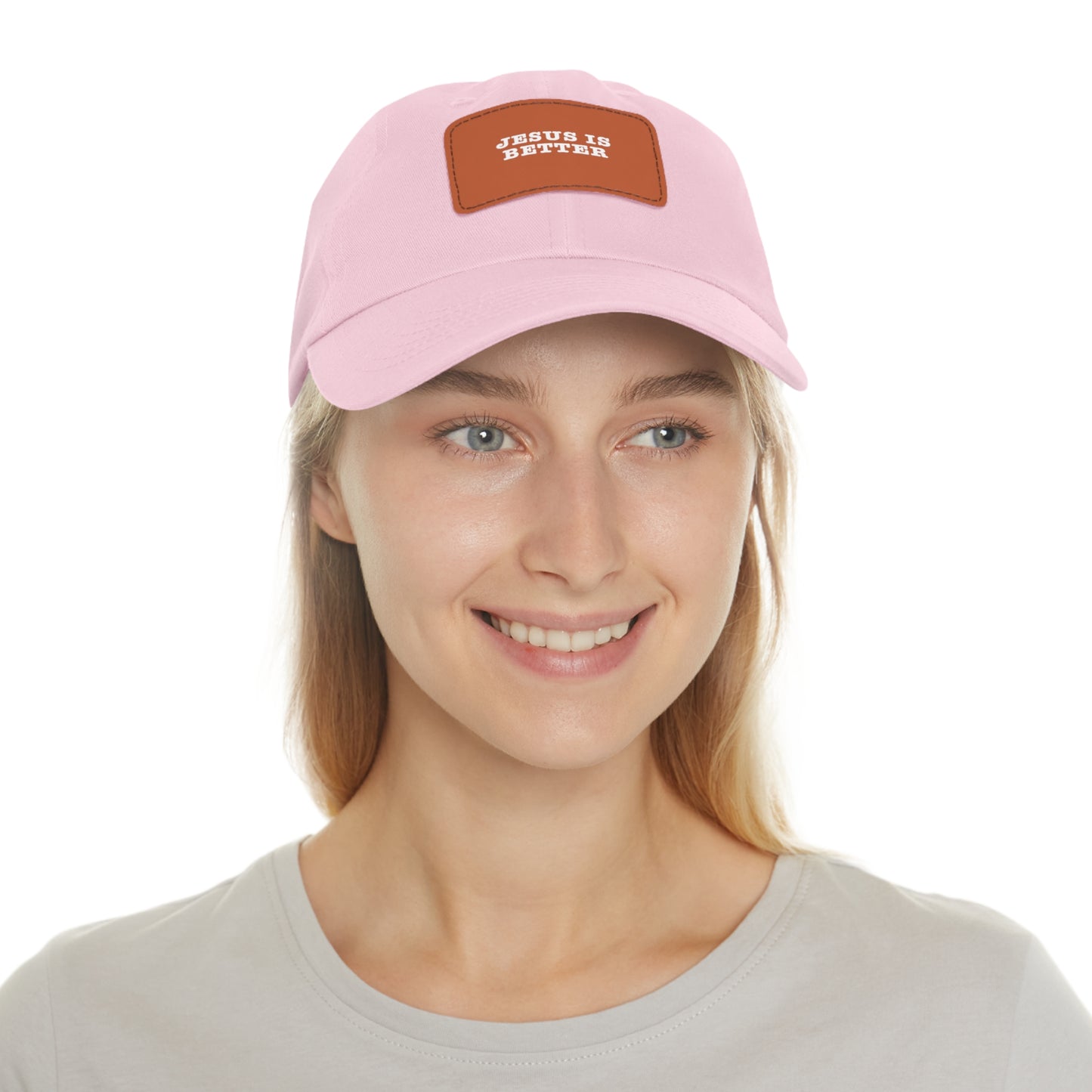 Jesus Is Better Leather Patch Hat
