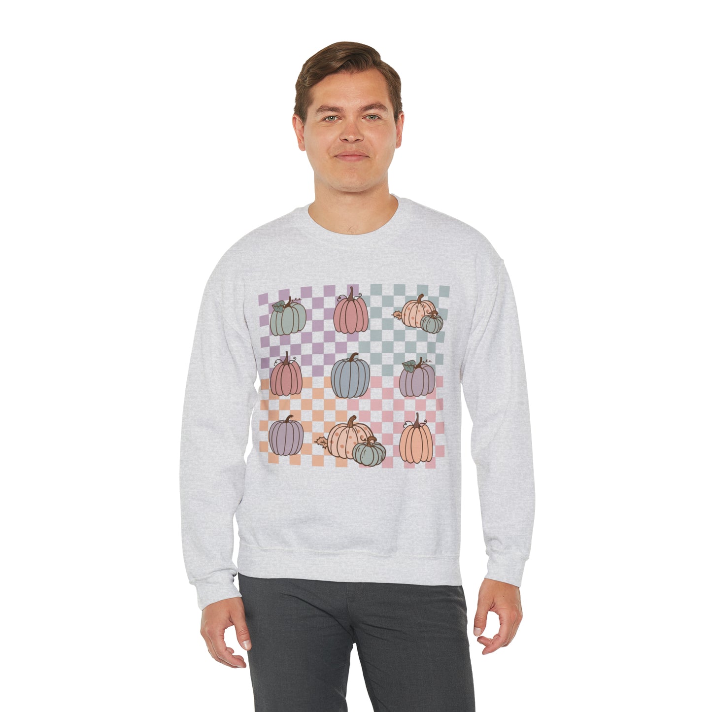 Pumpkin Grid Sweatshirt