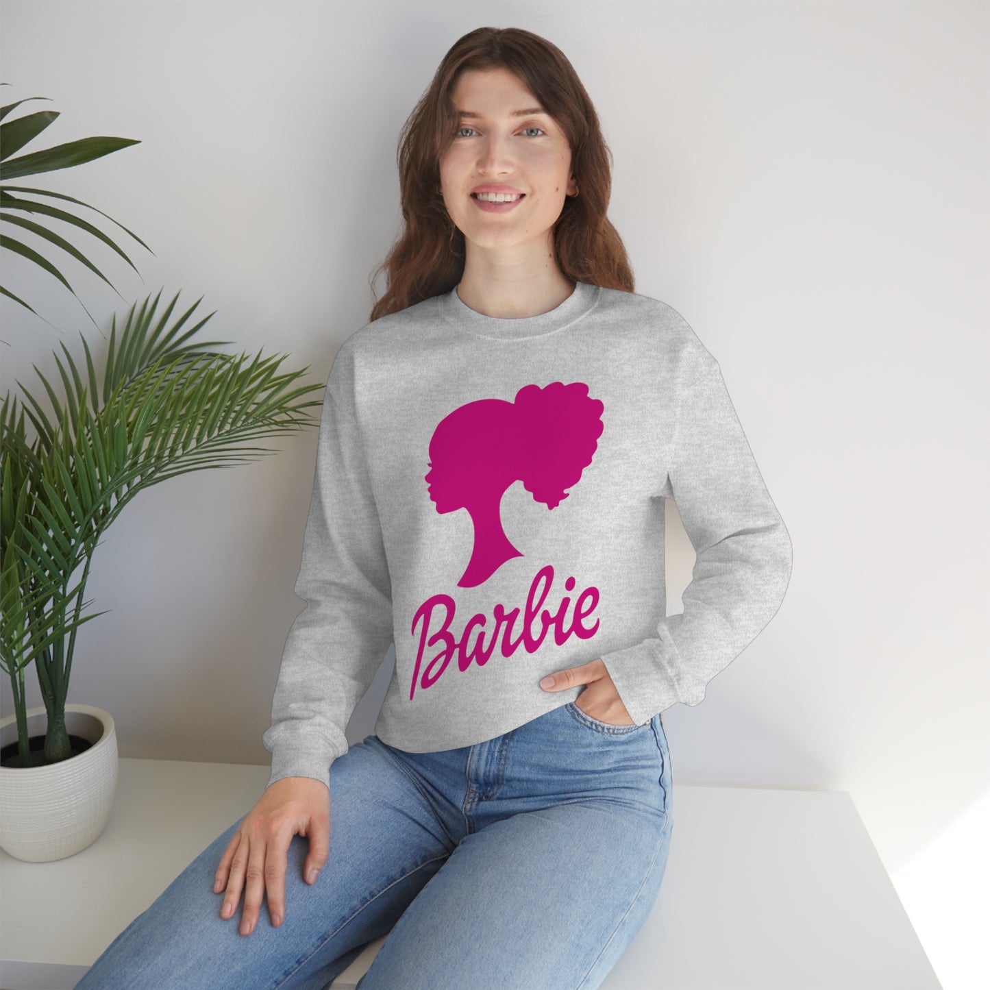 Curly Barbie Silhouette Sweatshirt
