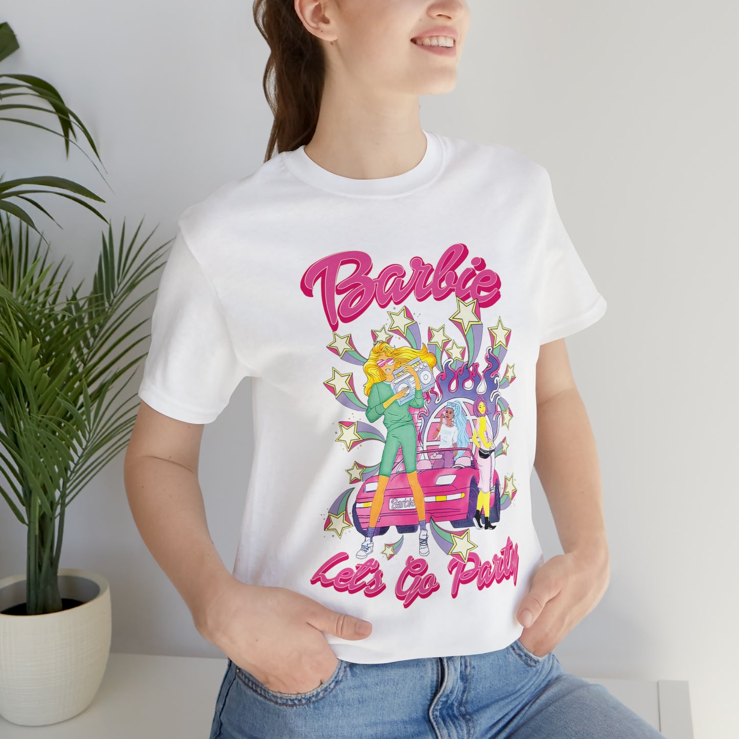 Oversized Barbie Party Graphic Tee