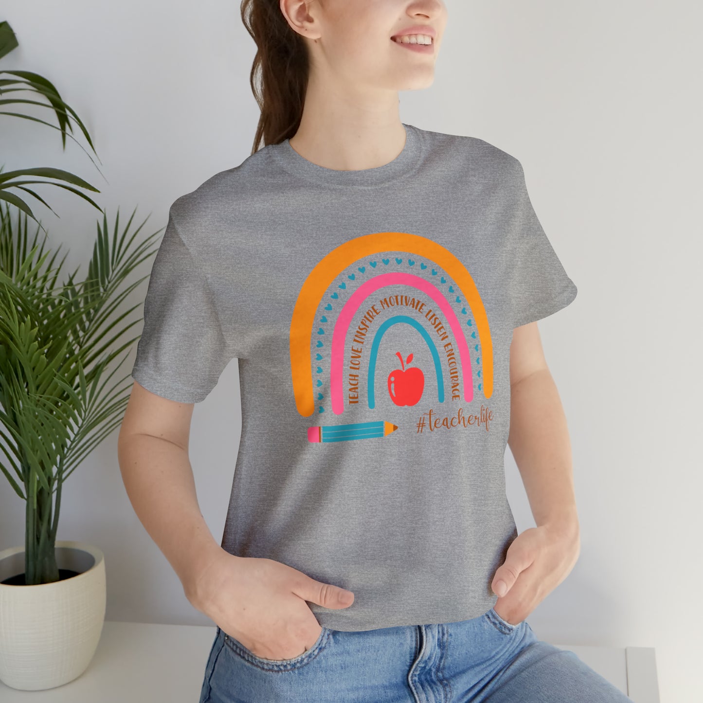 Teacher Rainbow Tee