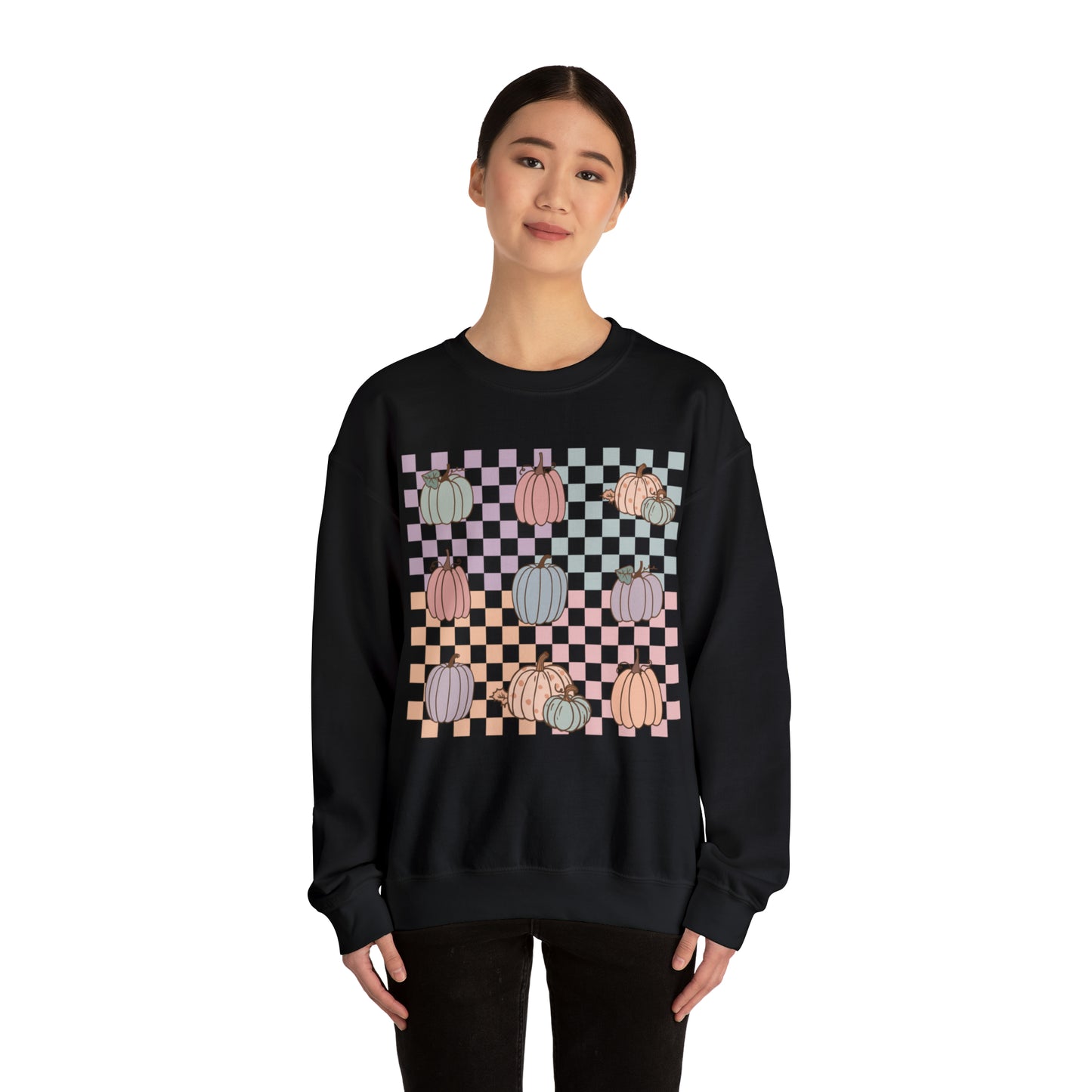 Pumpkin Grid Sweatshirt