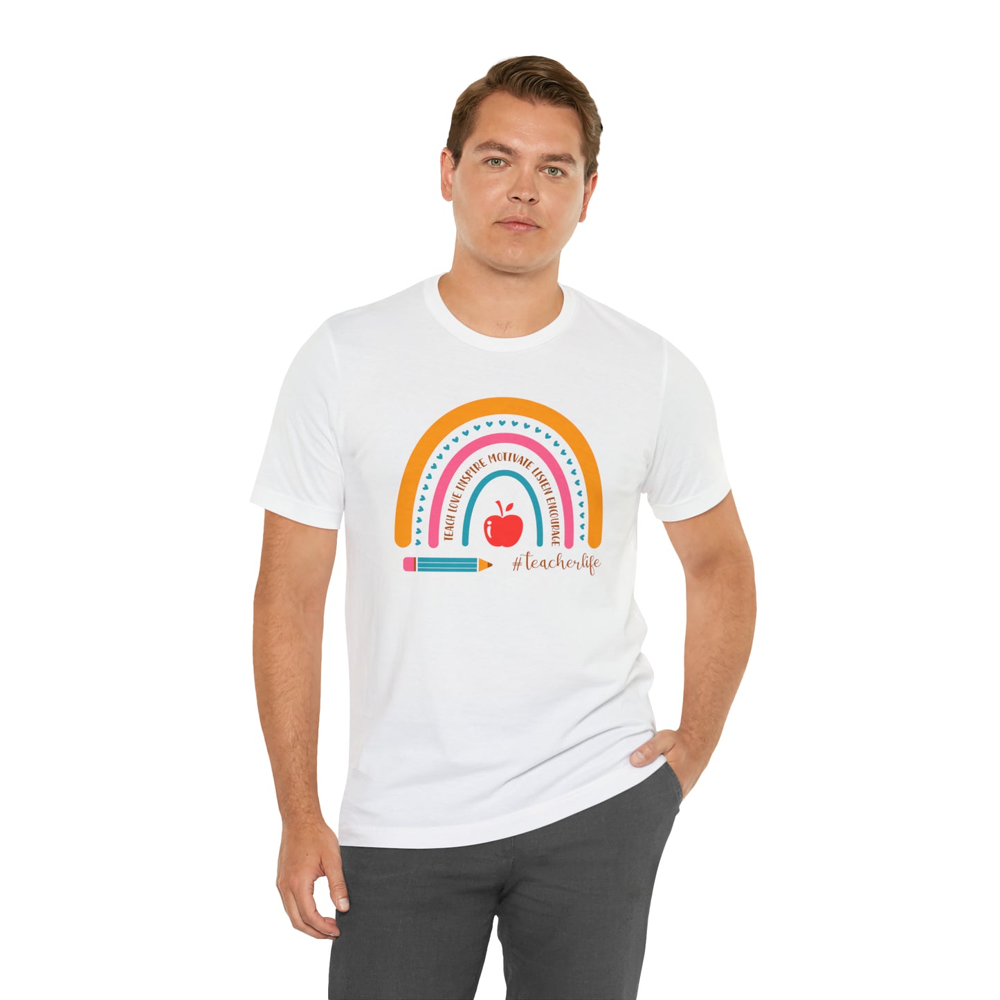 Teacher Rainbow Tee