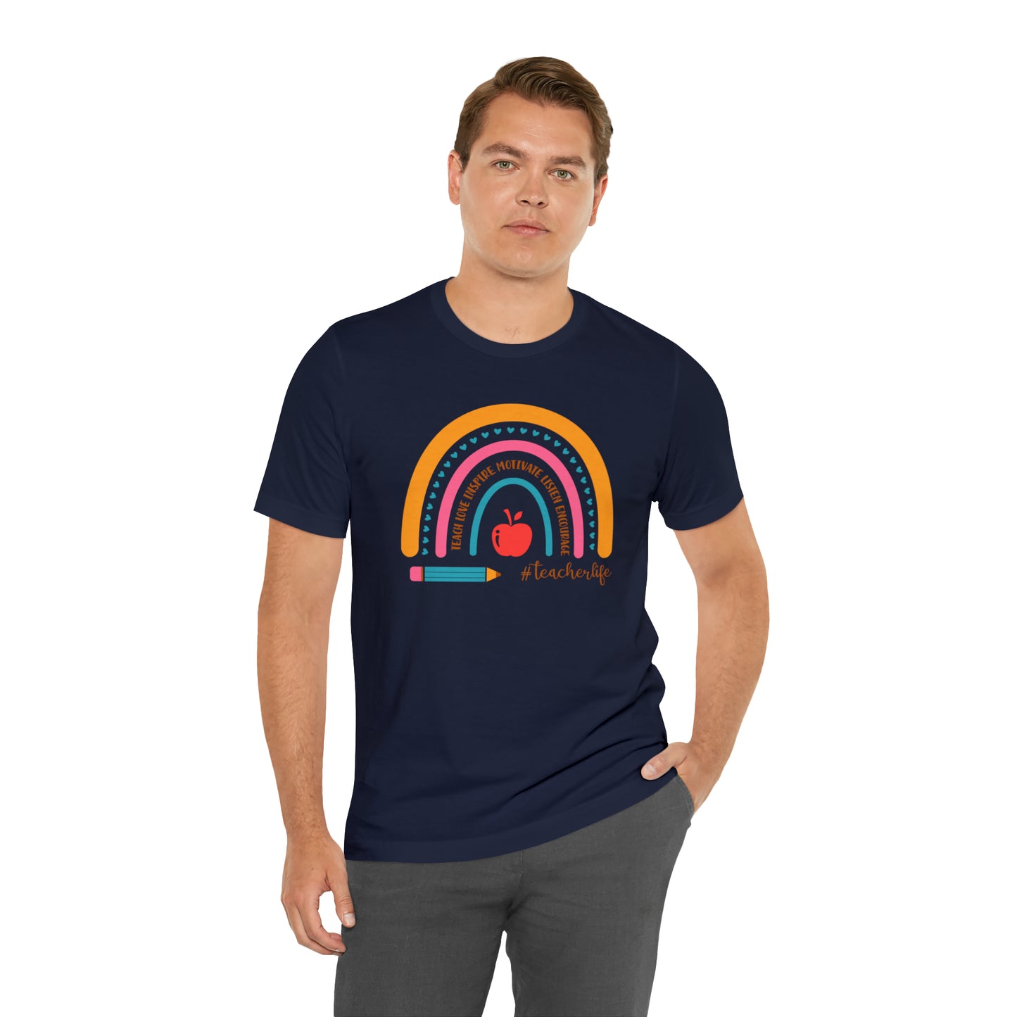 Teacher Rainbow Tee