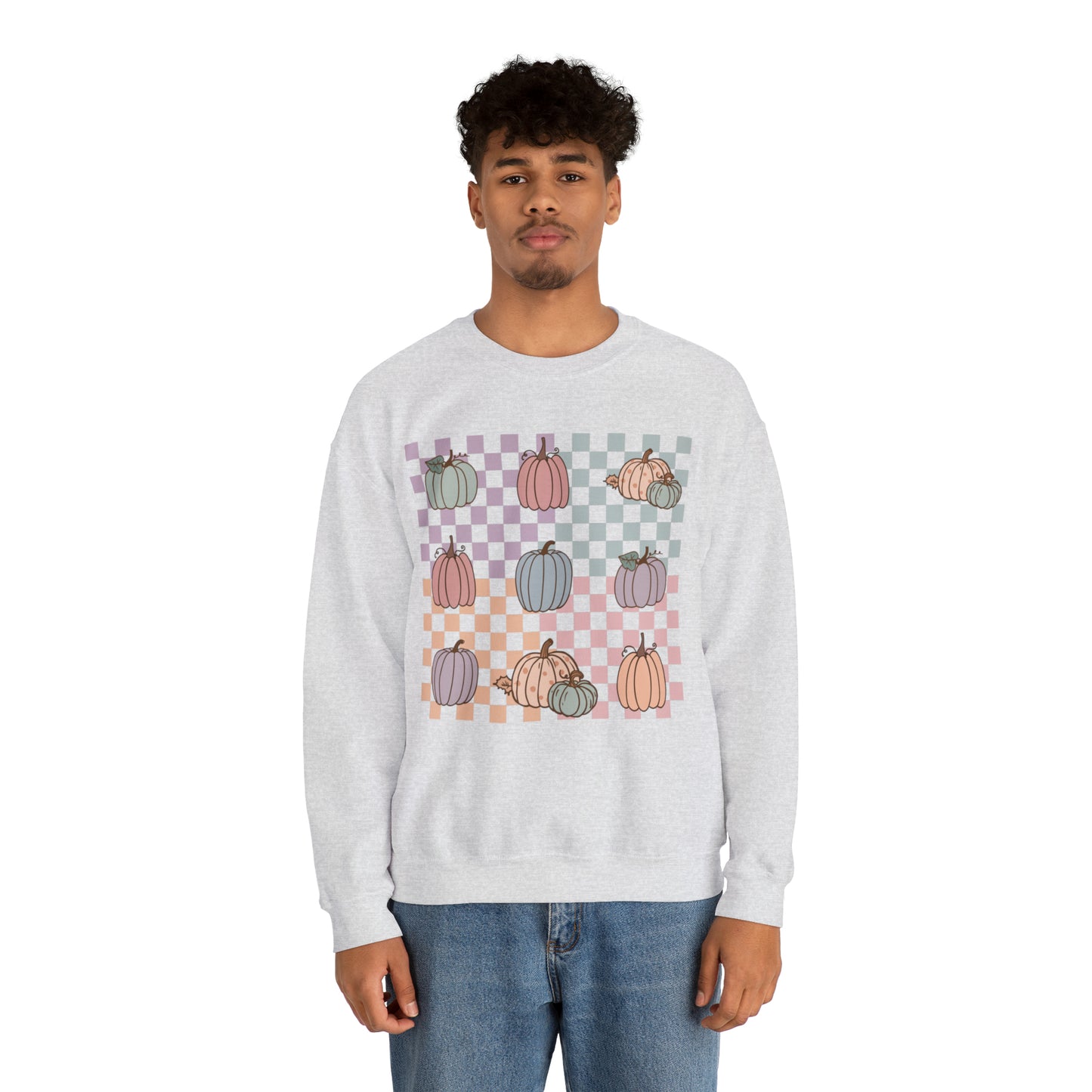 Pumpkin Grid Sweatshirt