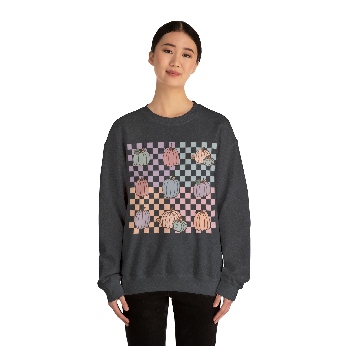 Pumpkin Grid Sweatshirt