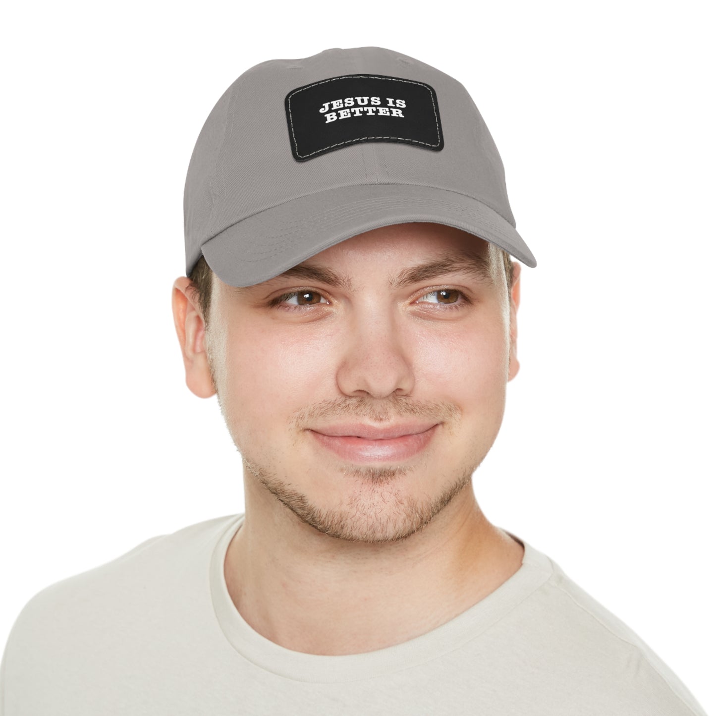 Jesus Is Better Leather Patch Hat