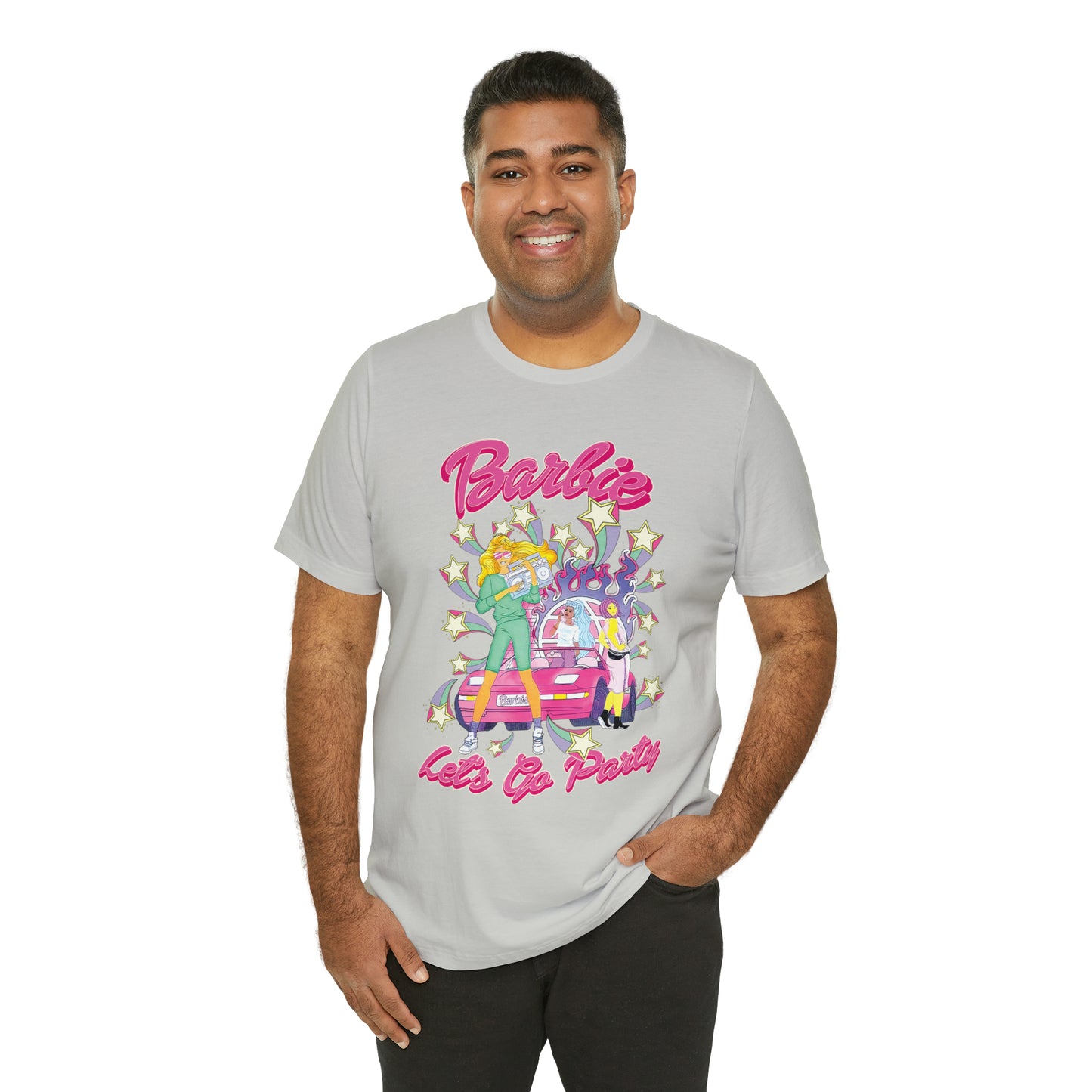 Oversized Barbie Party Graphic Tee