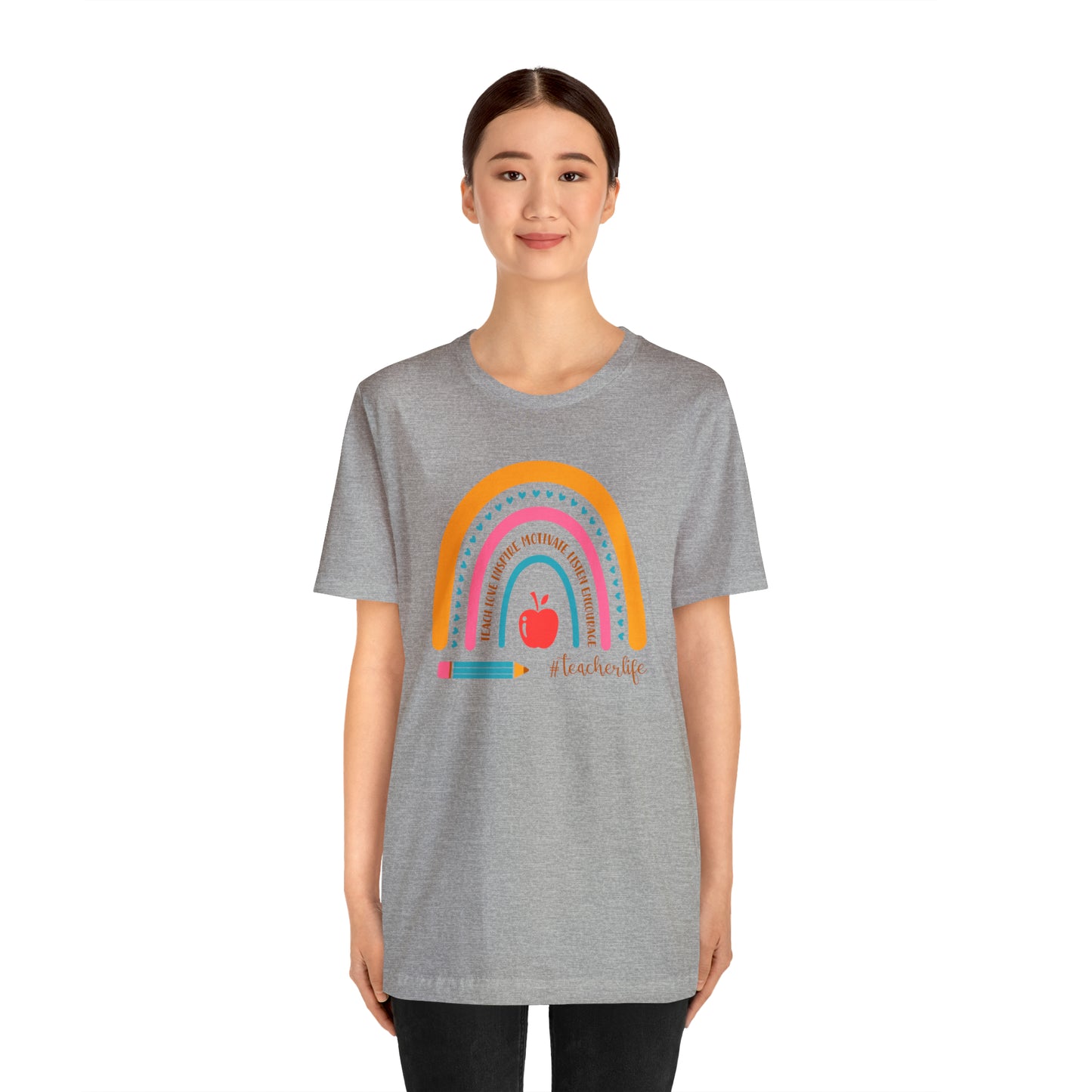 Teacher Rainbow Tee