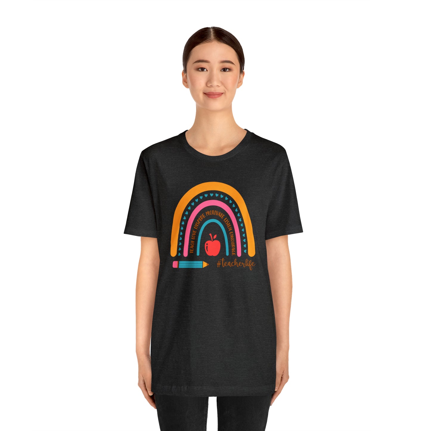 Teacher Rainbow Tee
