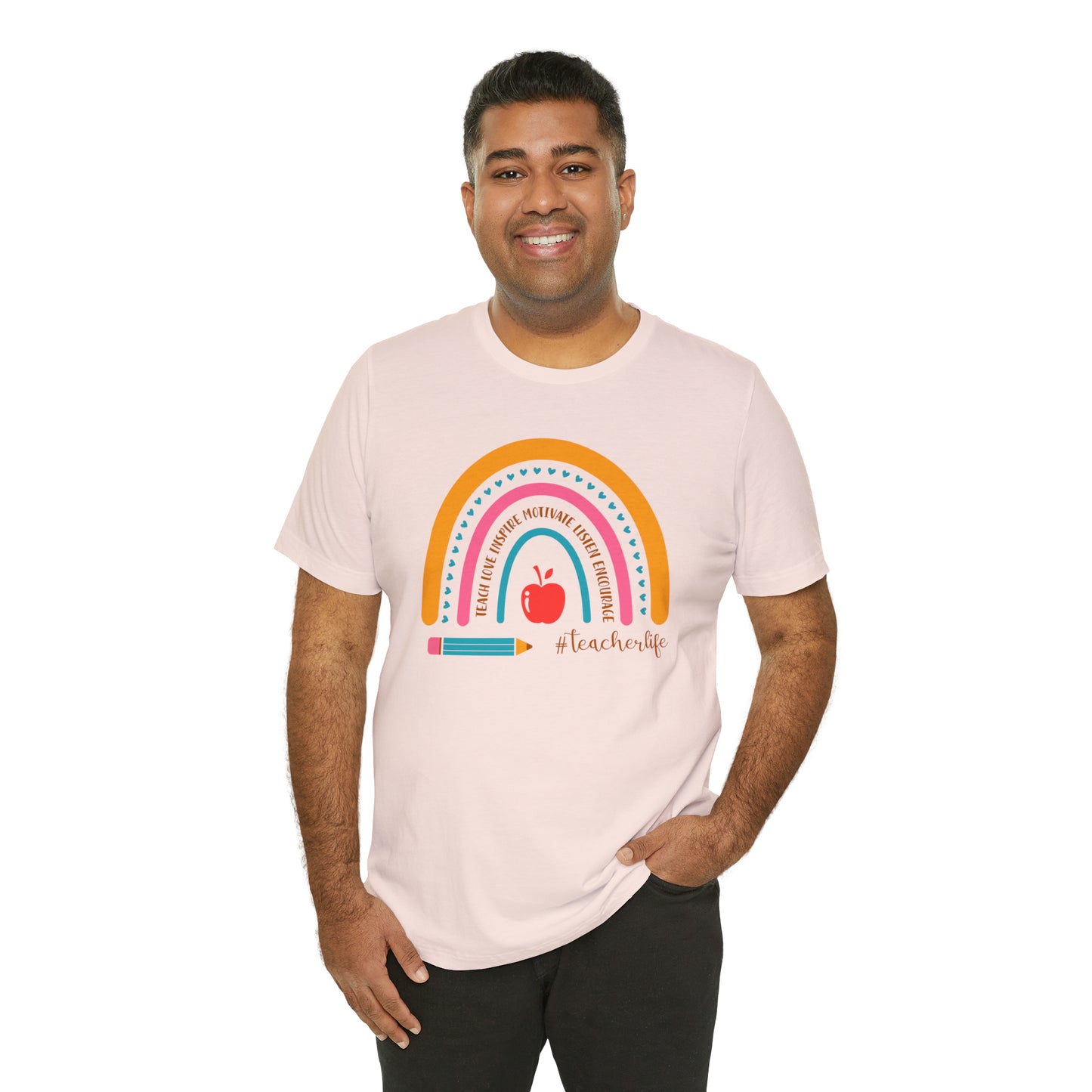 Teacher Rainbow Tee