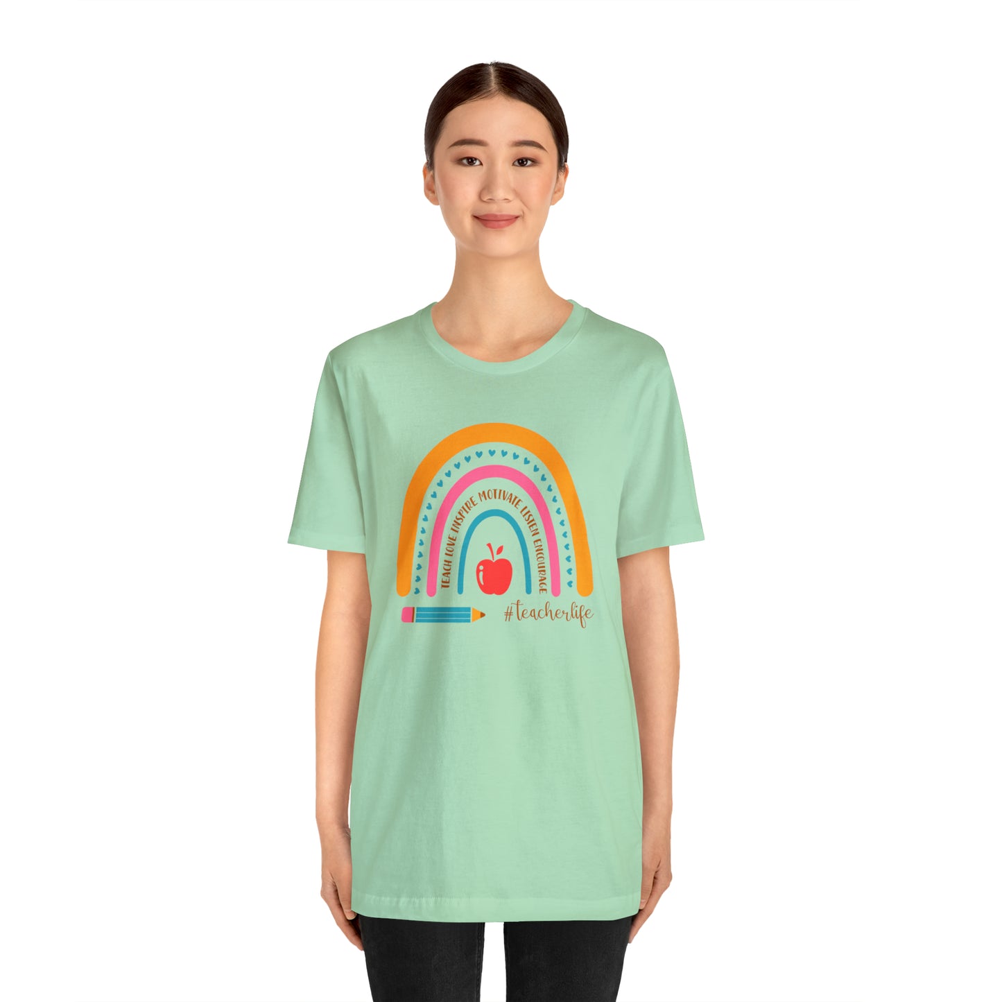 Teacher Rainbow Tee