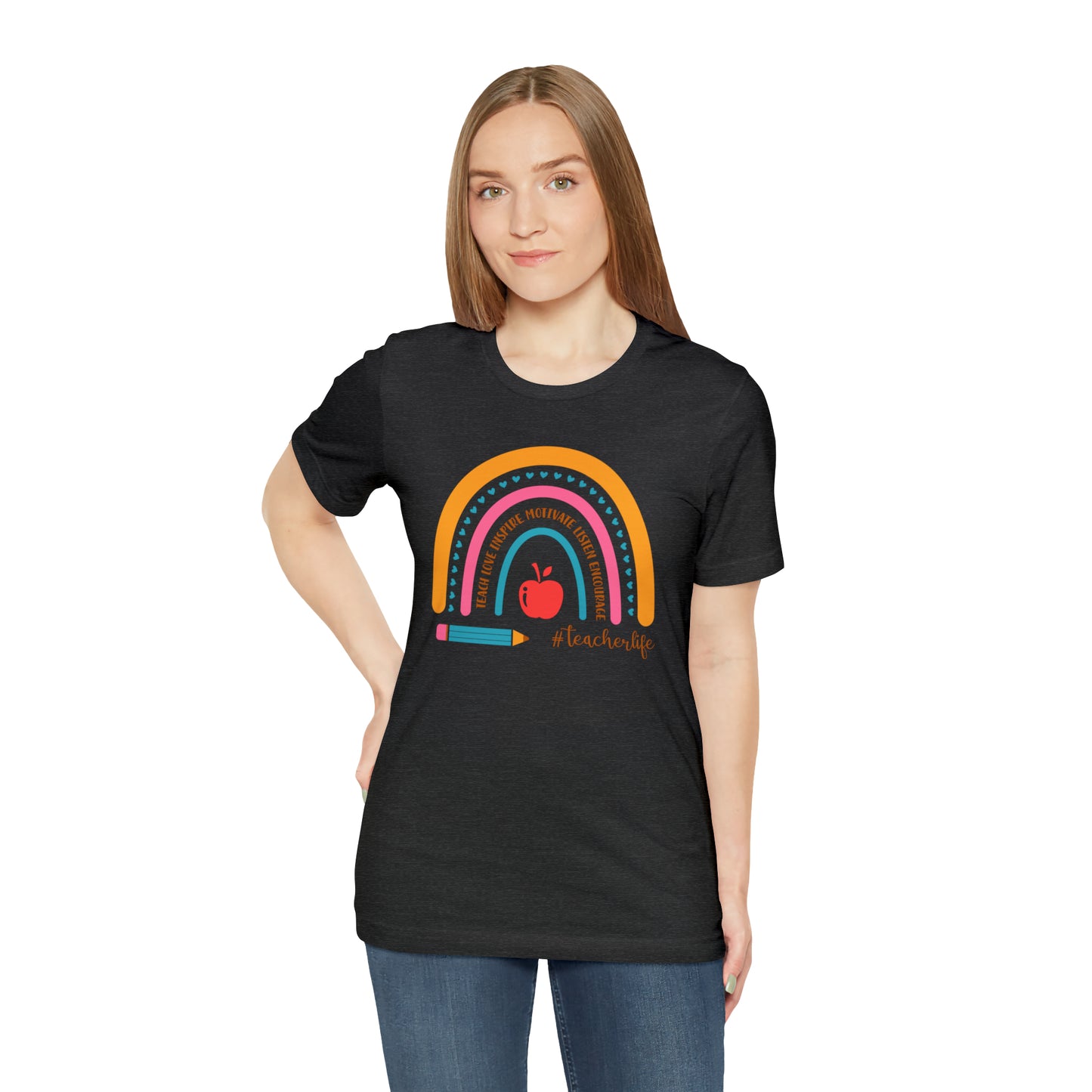 Teacher Rainbow Tee