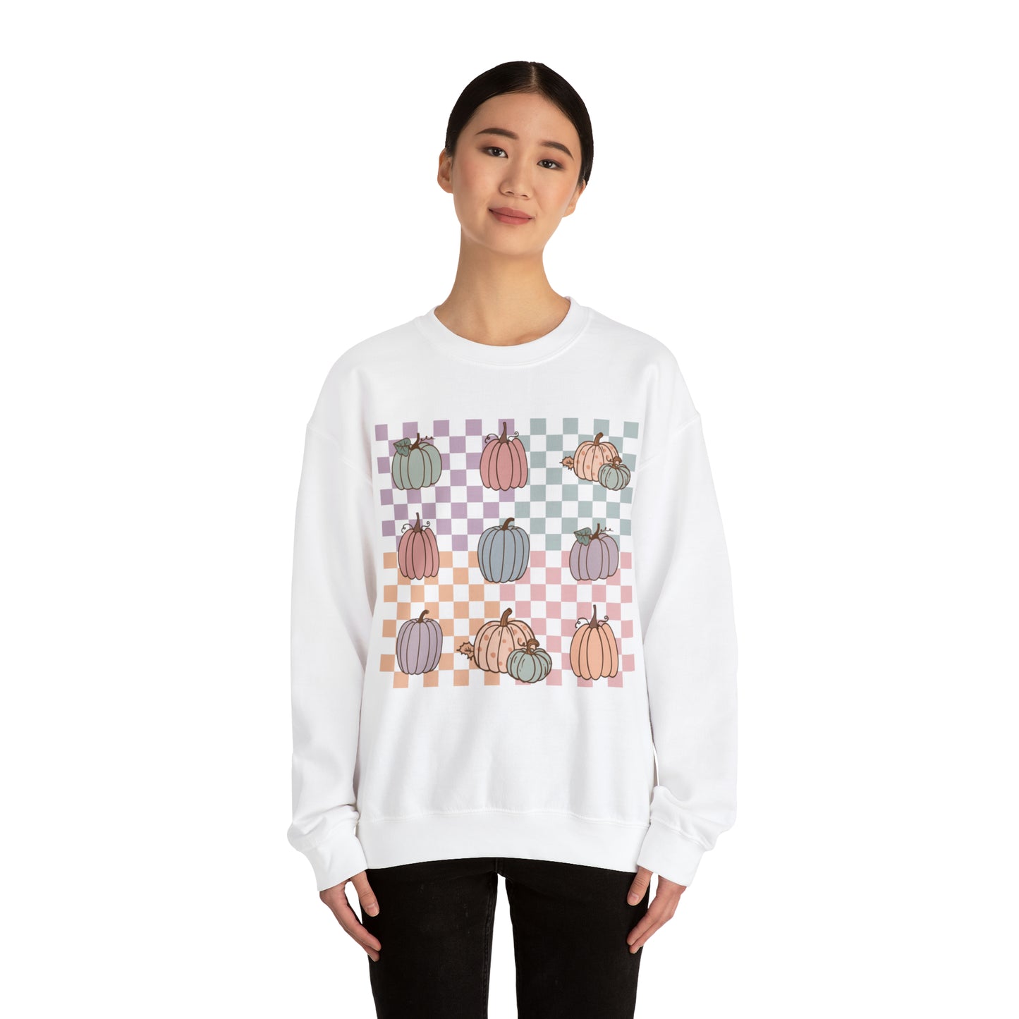 Pumpkin Grid Sweatshirt