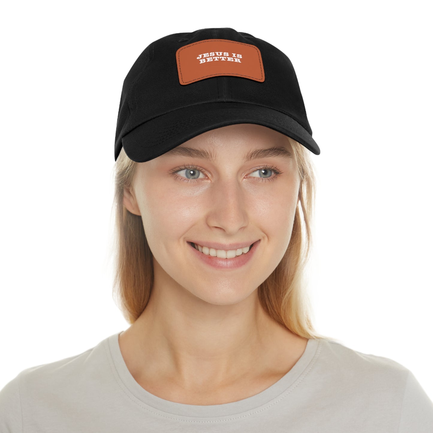 Jesus Is Better Leather Patch Hat