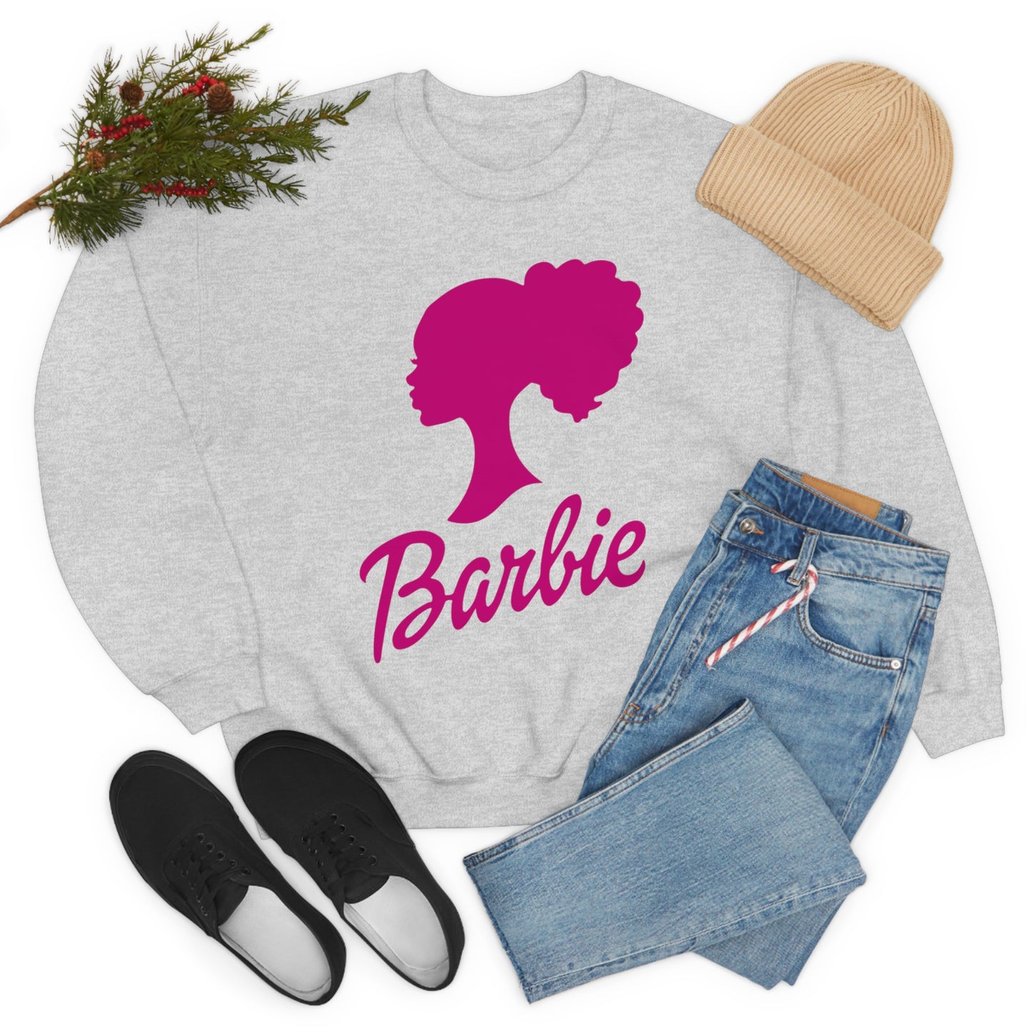 Curly Barbie Silhouette Sweatshirt