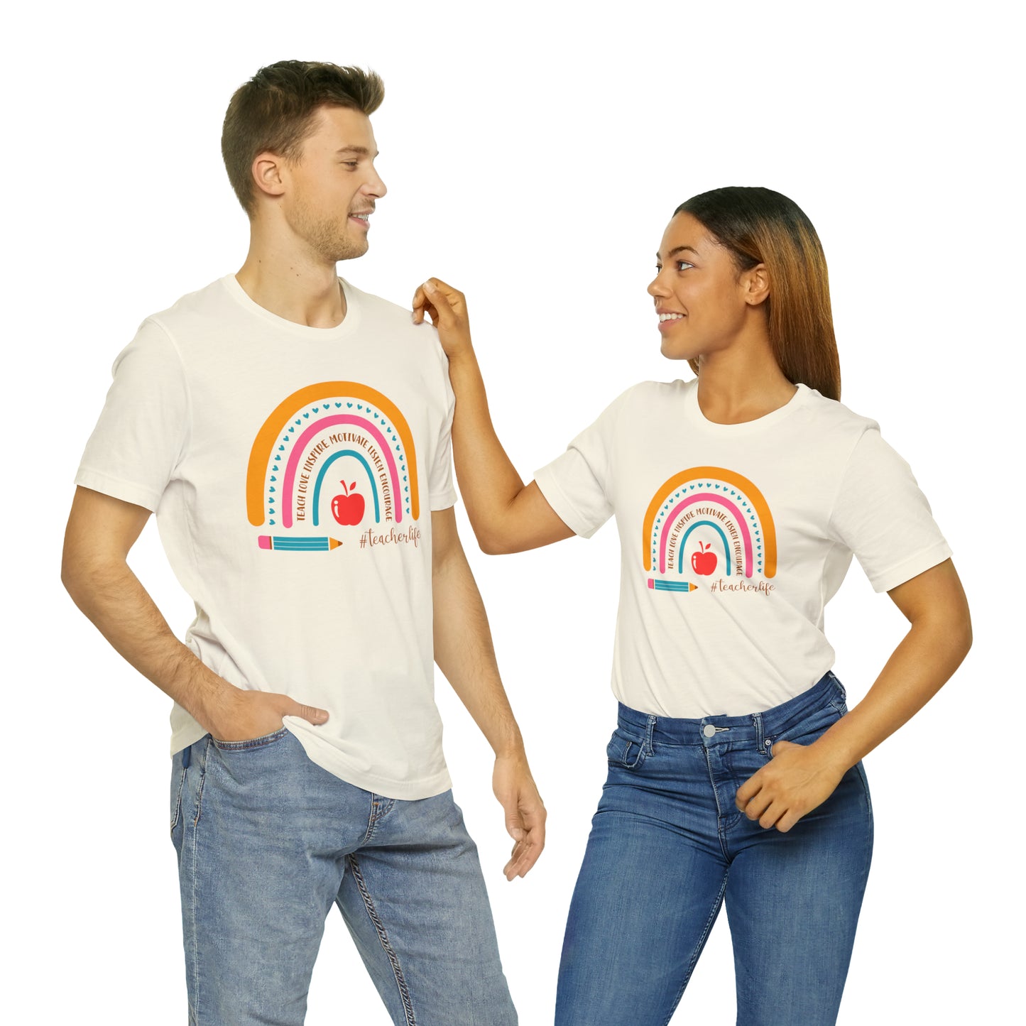 Teacher Rainbow Tee