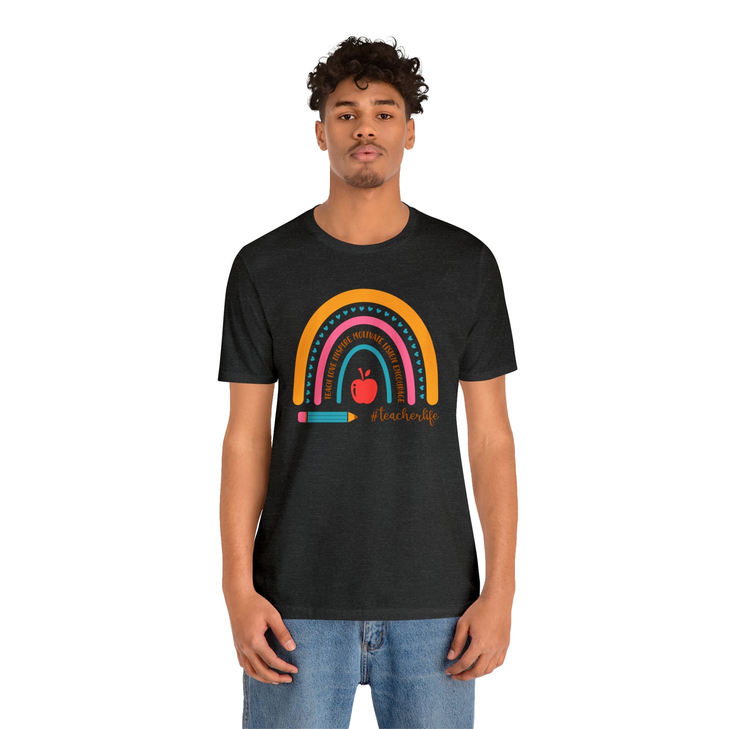 Teacher Rainbow Tee