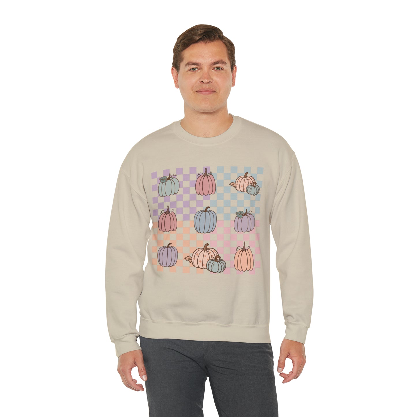 Pumpkin Grid Sweatshirt