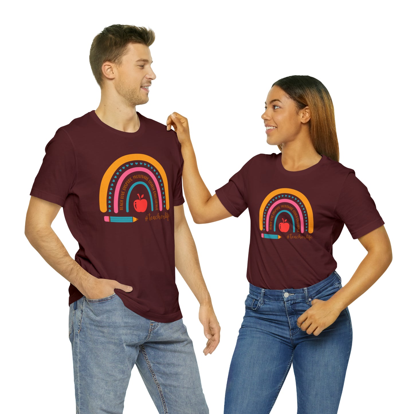 Teacher Rainbow Tee