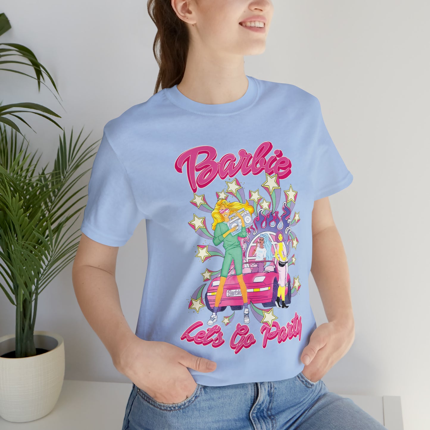 Oversized Barbie Party Graphic Tee
