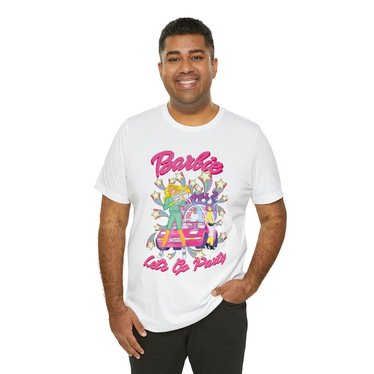 Oversized Barbie Party Graphic Tee