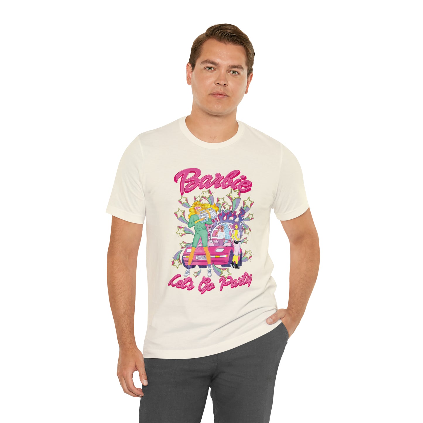 Oversized Barbie Party Graphic Tee