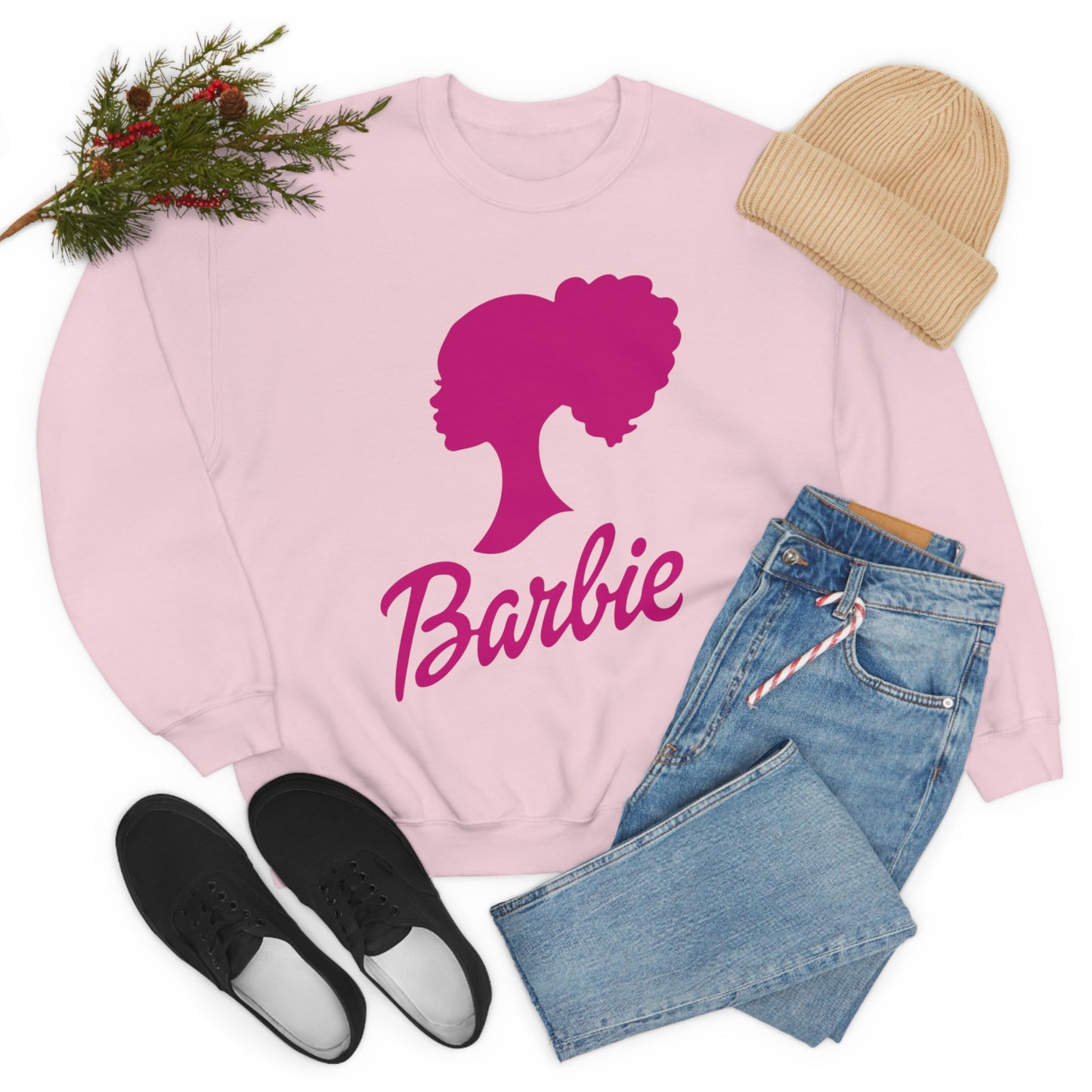 Curly Barbie Silhouette Sweatshirt