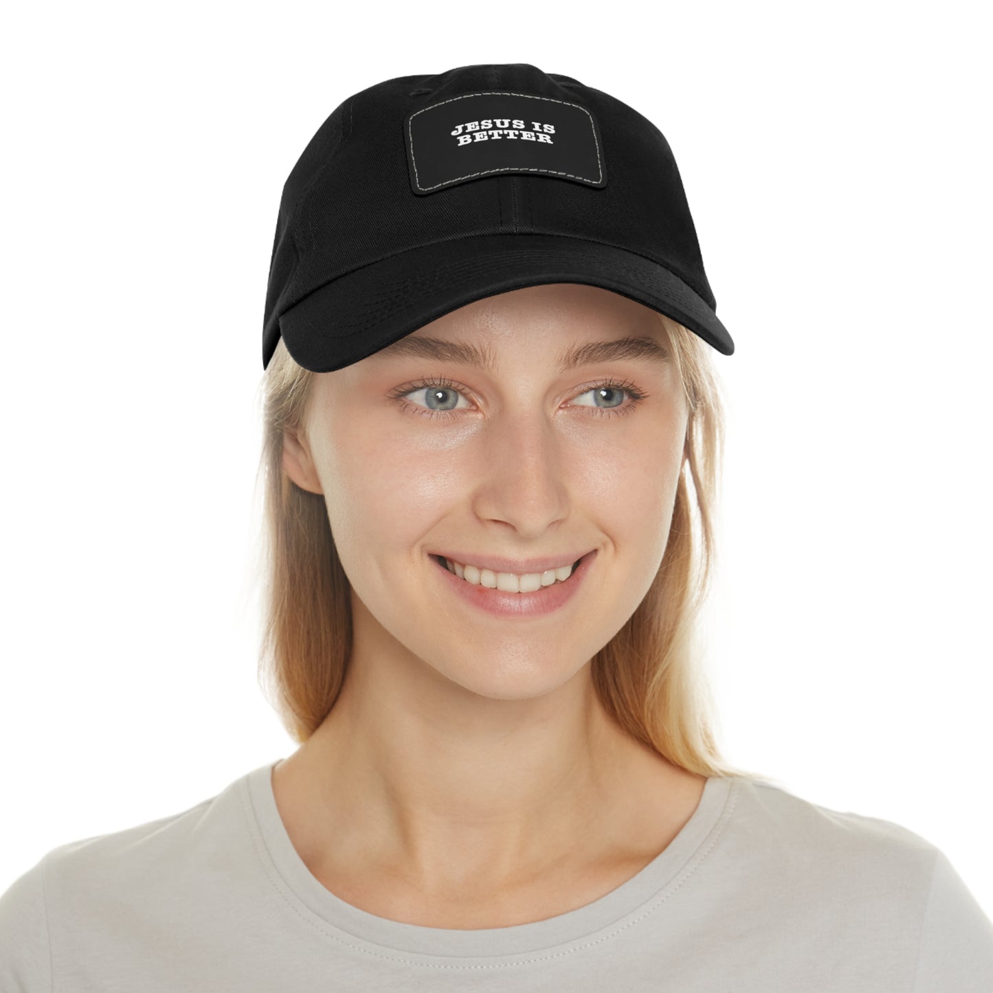 Jesus Is Better Leather Patch Hat