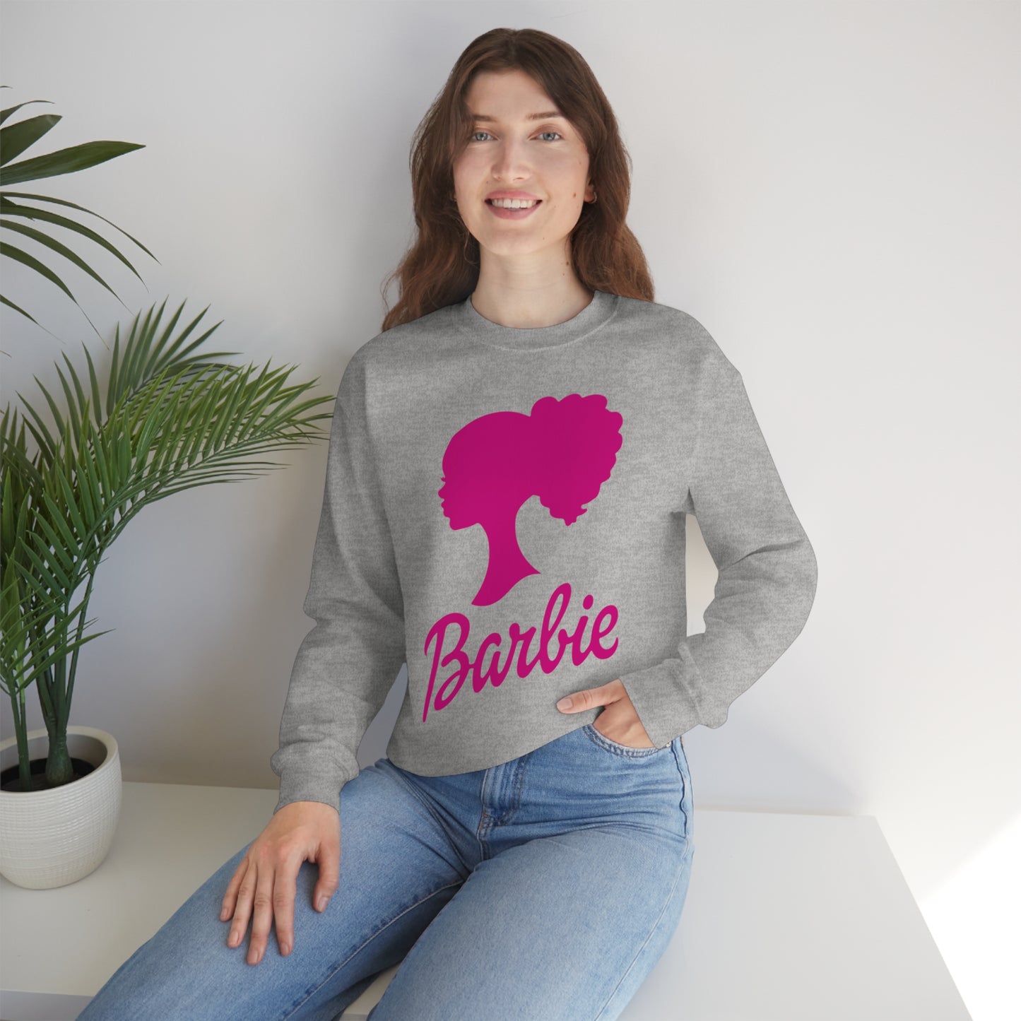 Curly Barbie Silhouette Sweatshirt