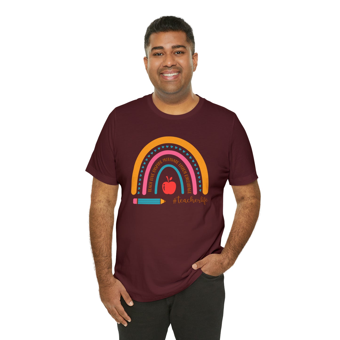 Teacher Rainbow Tee