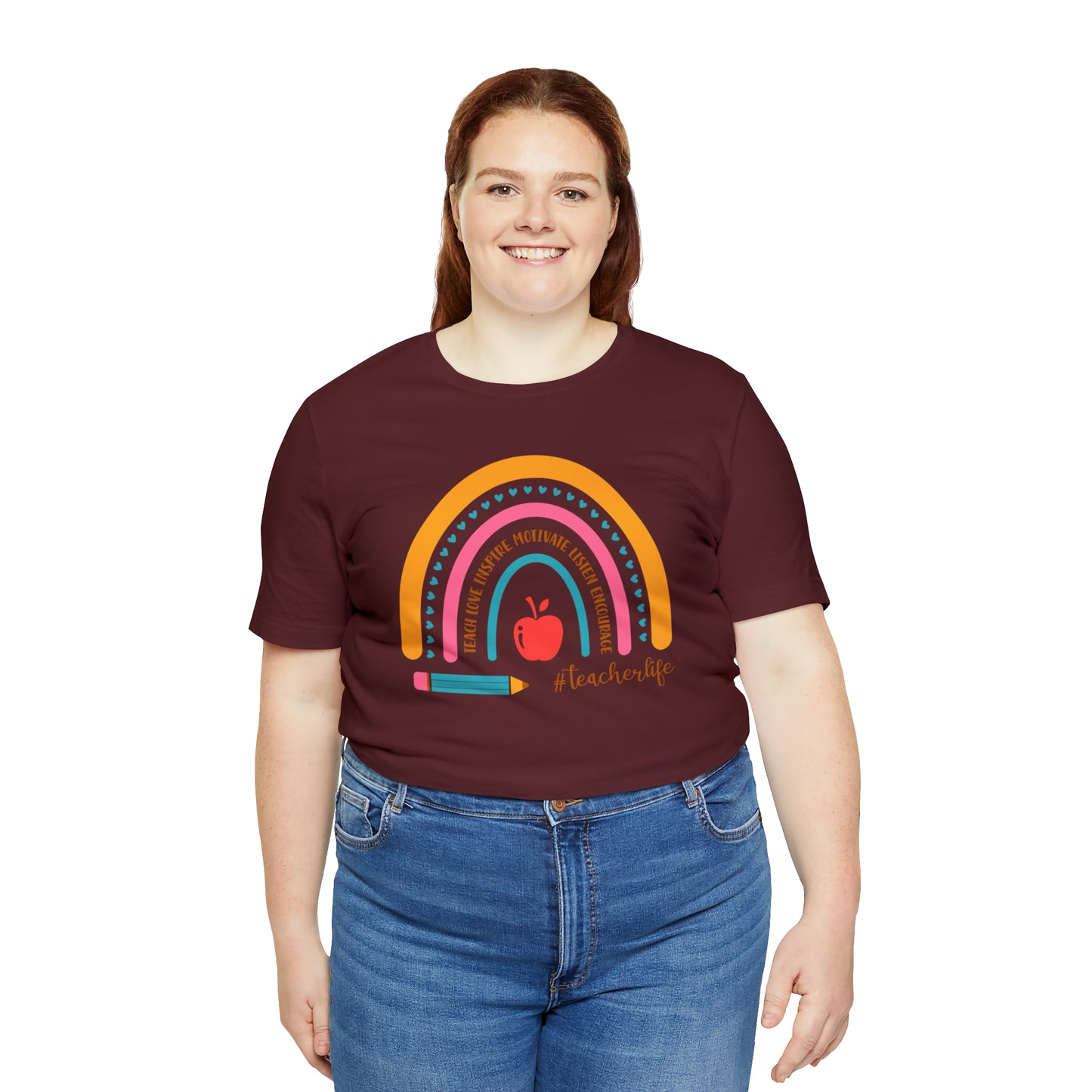 Teacher Rainbow Tee