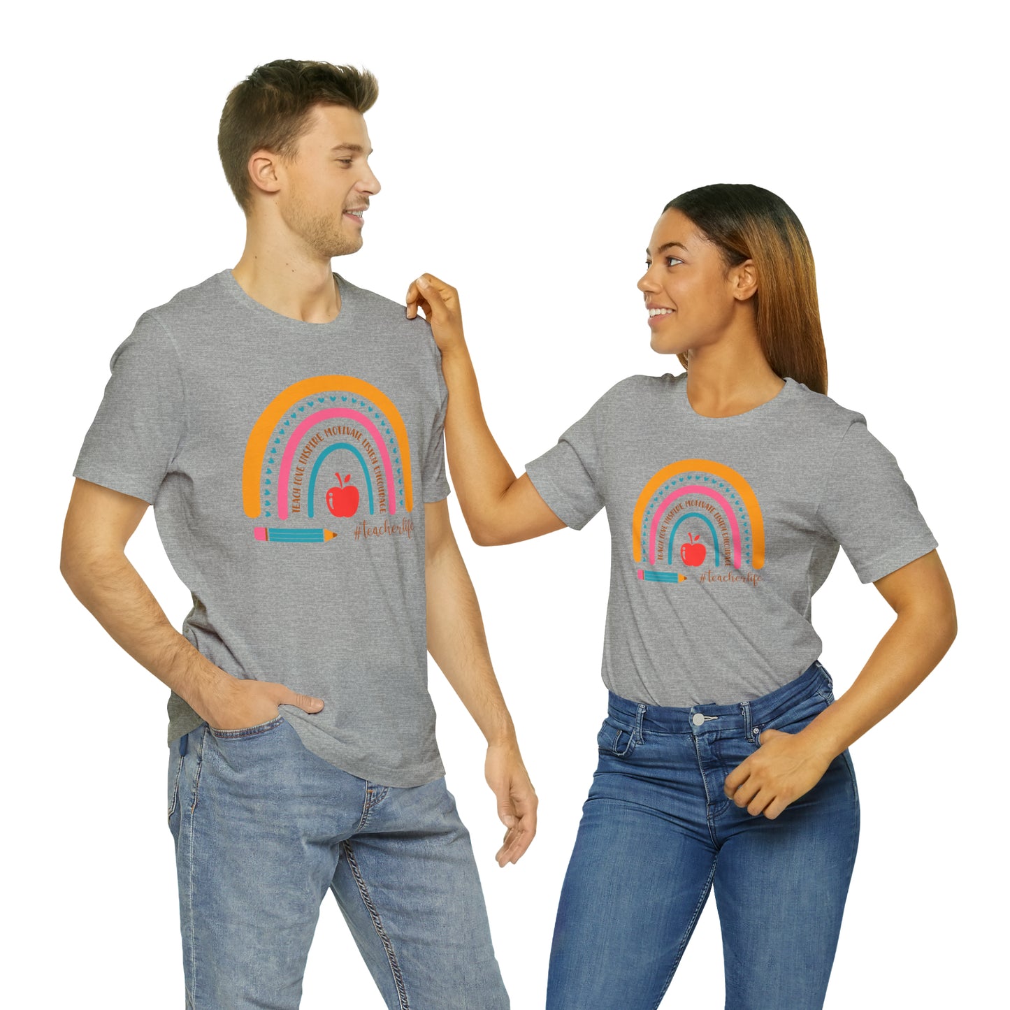 Teacher Rainbow Tee