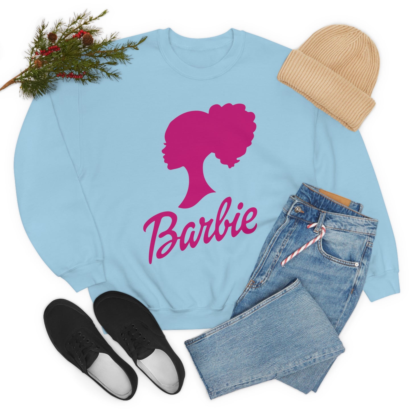 Curly Barbie Silhouette Sweatshirt