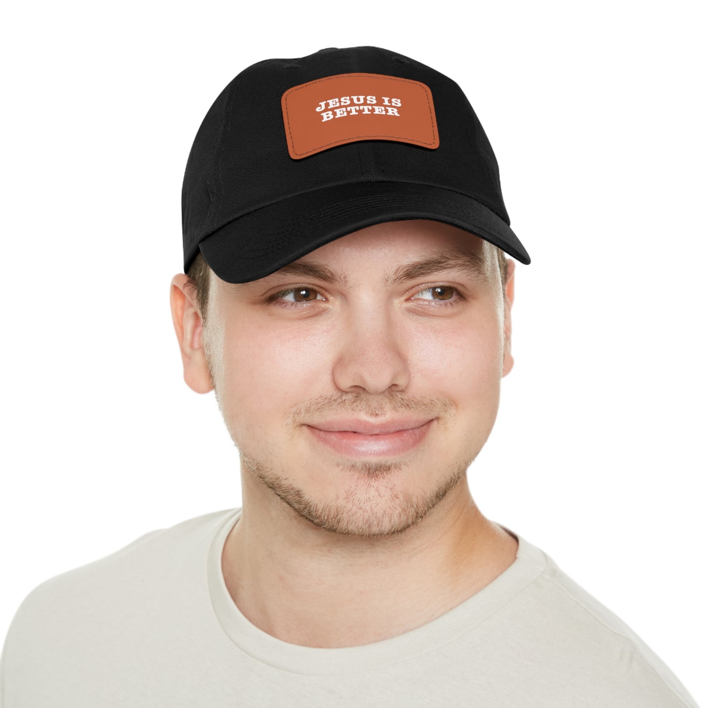 Jesus Is Better Leather Patch Hat