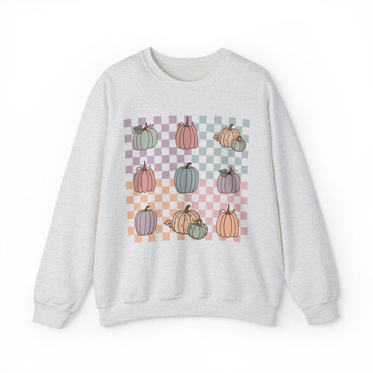Pumpkin Grid Sweatshirt